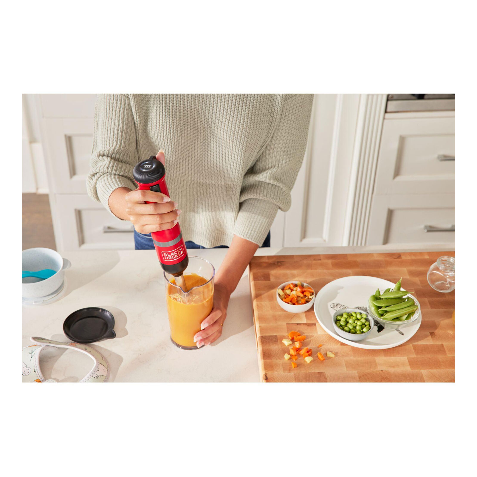 Black + Decker Stabmixer-Set BCKM1016KSR 6er-Set Kitchen Wand™ kabellos