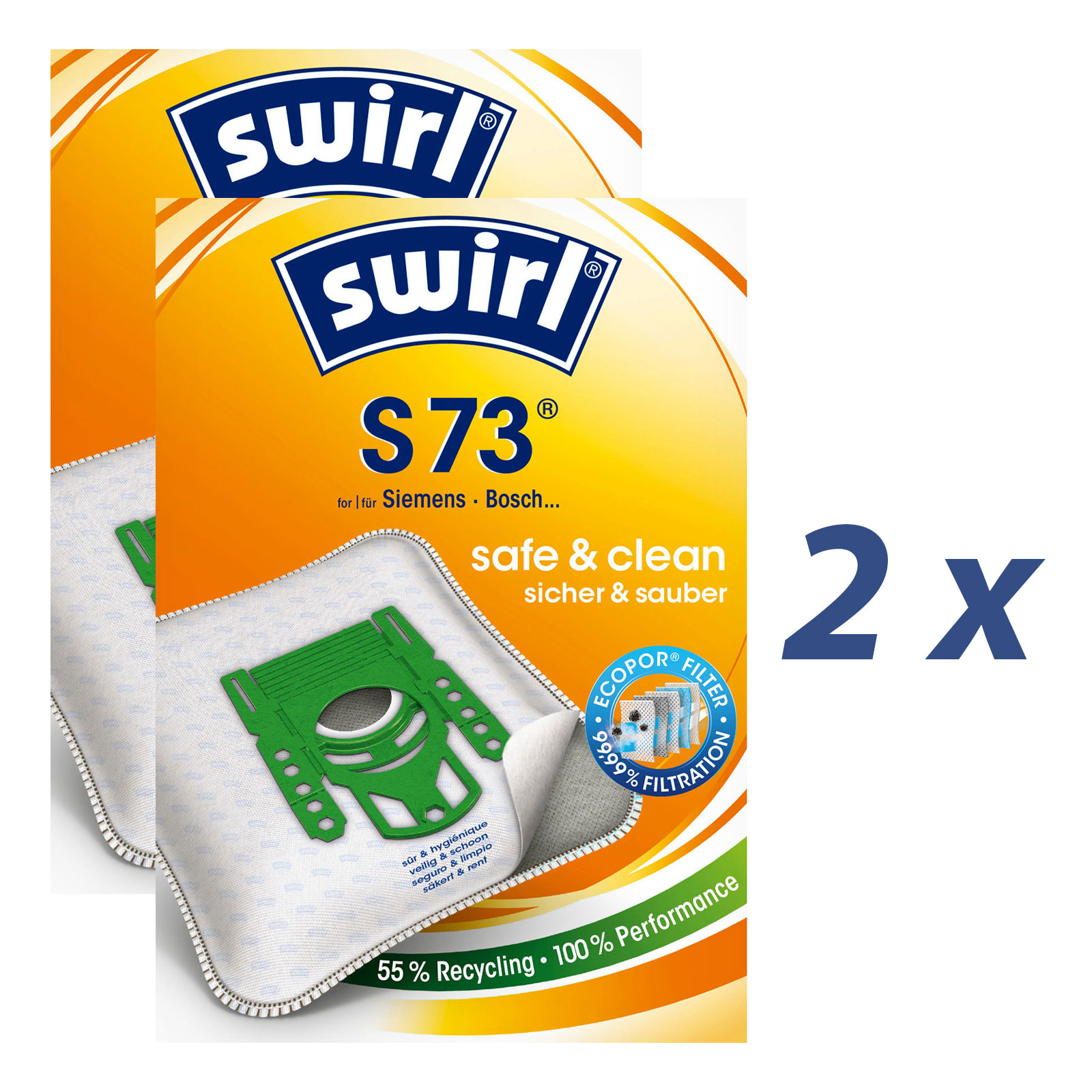 Swirl S 73 EcoPor Staubsaugerbeutel
