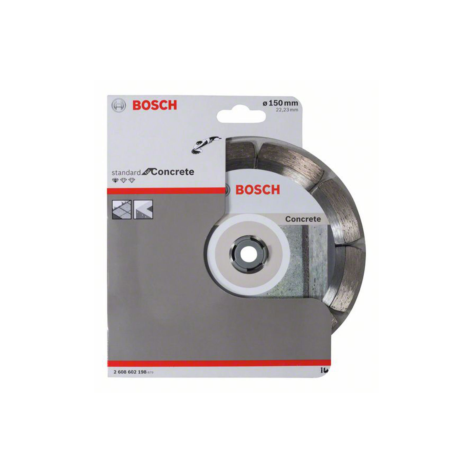 Bosch Professional Diamanttrennscheibe Standard for Concrete, 150 x 22,23 x 2 x 10 mm, 1er-Pack