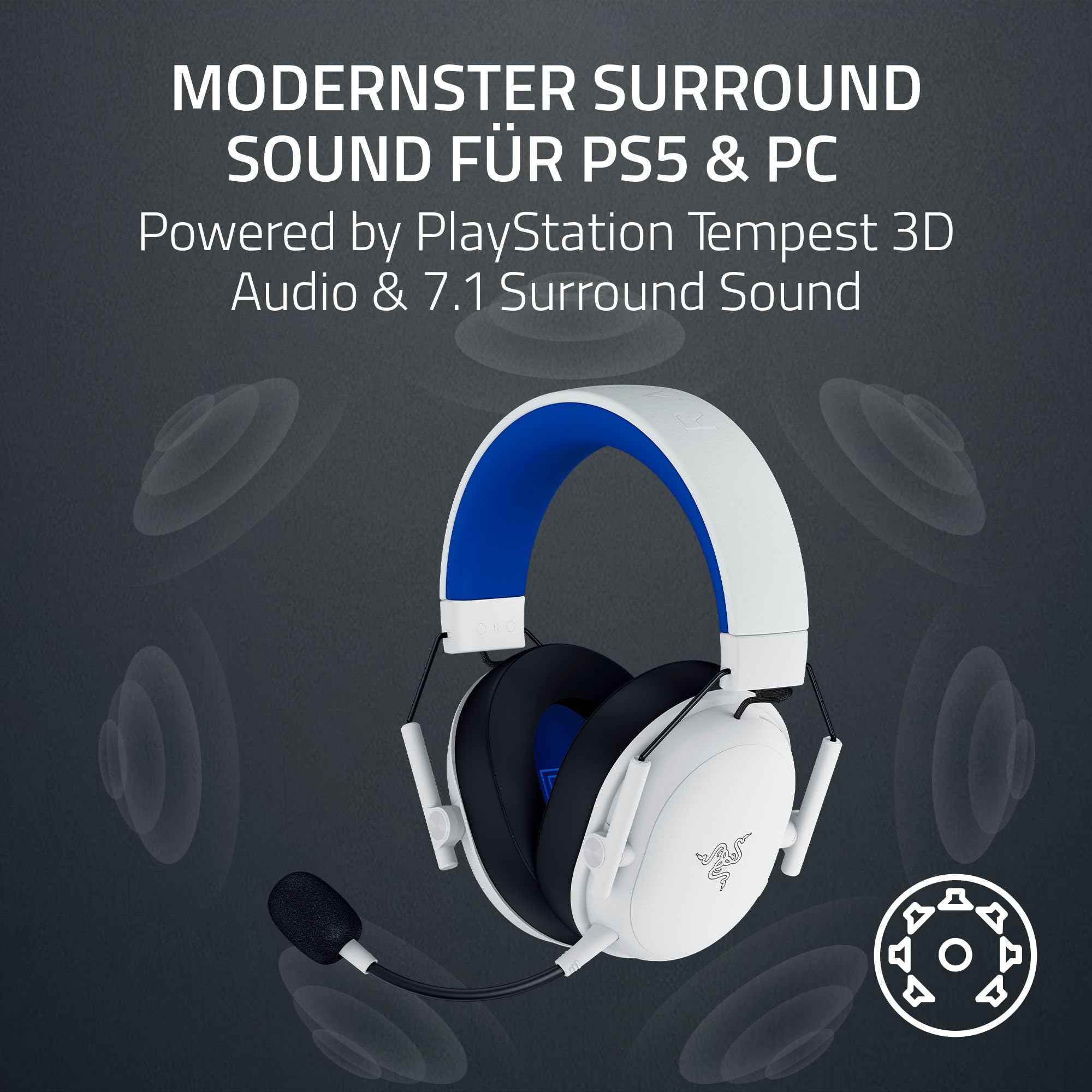 Razer BlackShark V3 X HyperSpeed PlayStation - Kabelloses E-Sport Gaming Headset