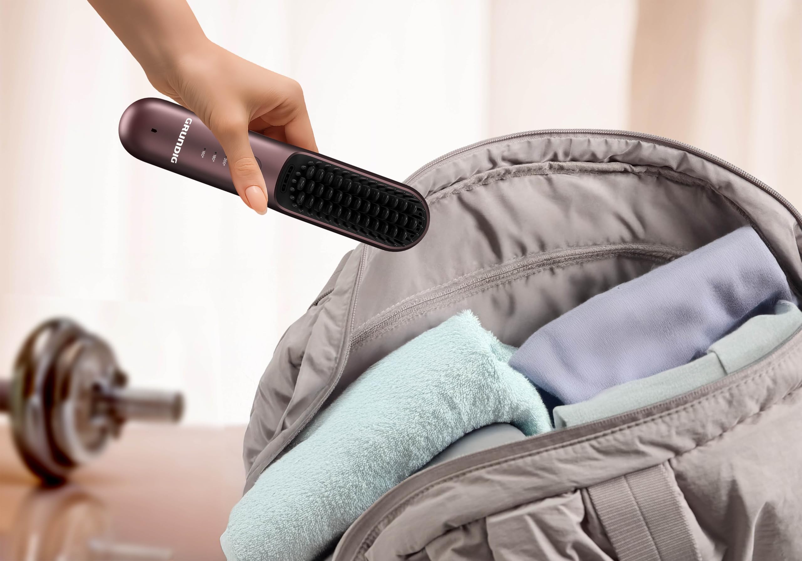 GRUNDIG HB 6450 kabellose Glättbürste Snapstyle