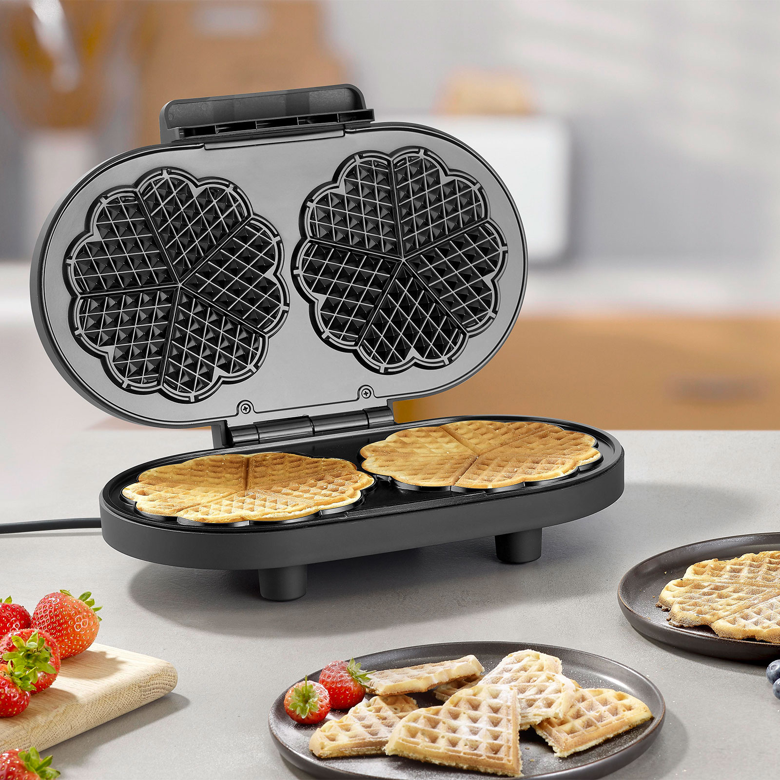 SEVERIN WA 2118 Black Line Duo Waffeleisen