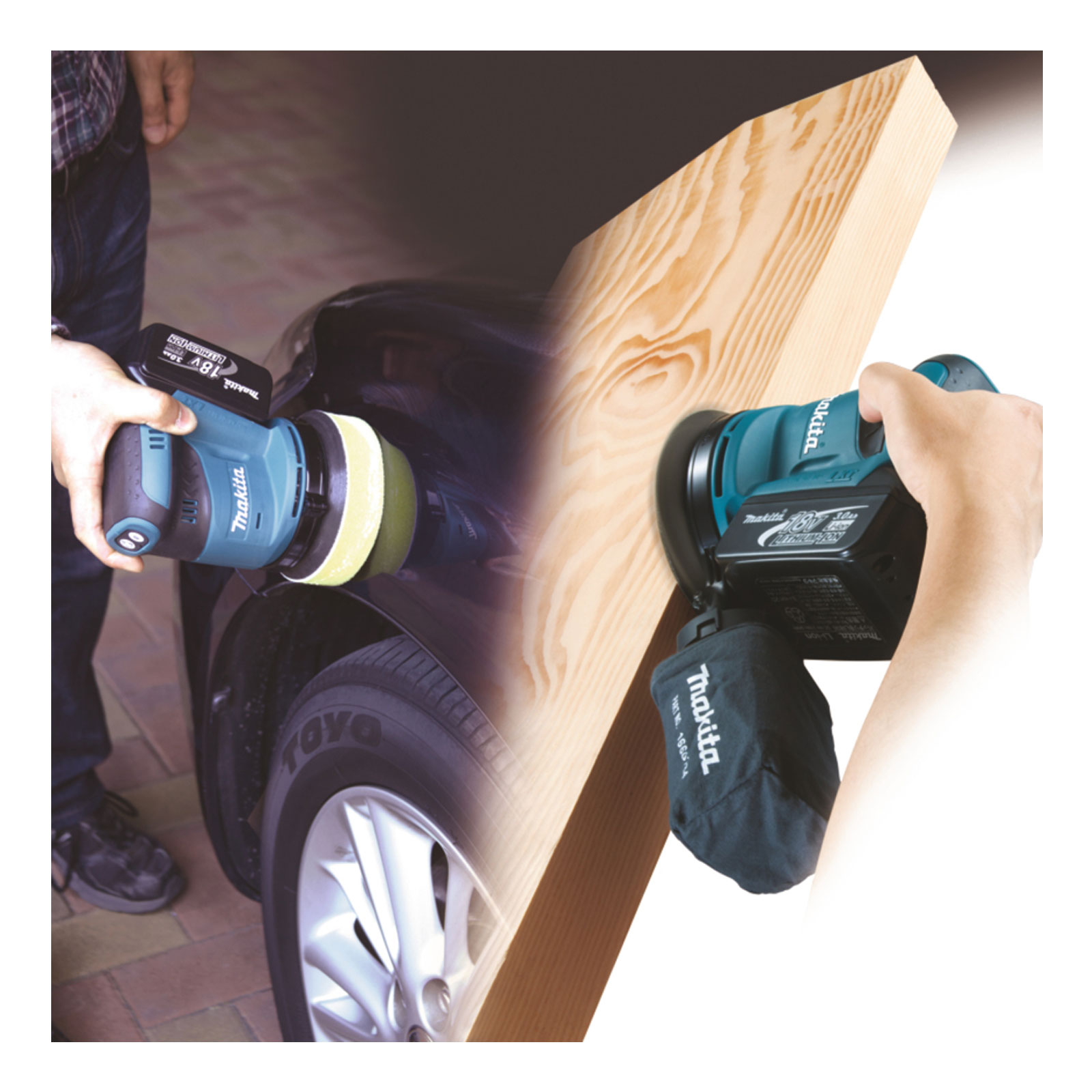 Makita Akku-Exzenterschleifer 18V (ohne Akku, ohne Ladegerät) DBO180Z Makita Akku-Exzenterschleifer 18V (ohne Akku, ohne Ladegerät) DBO180Z