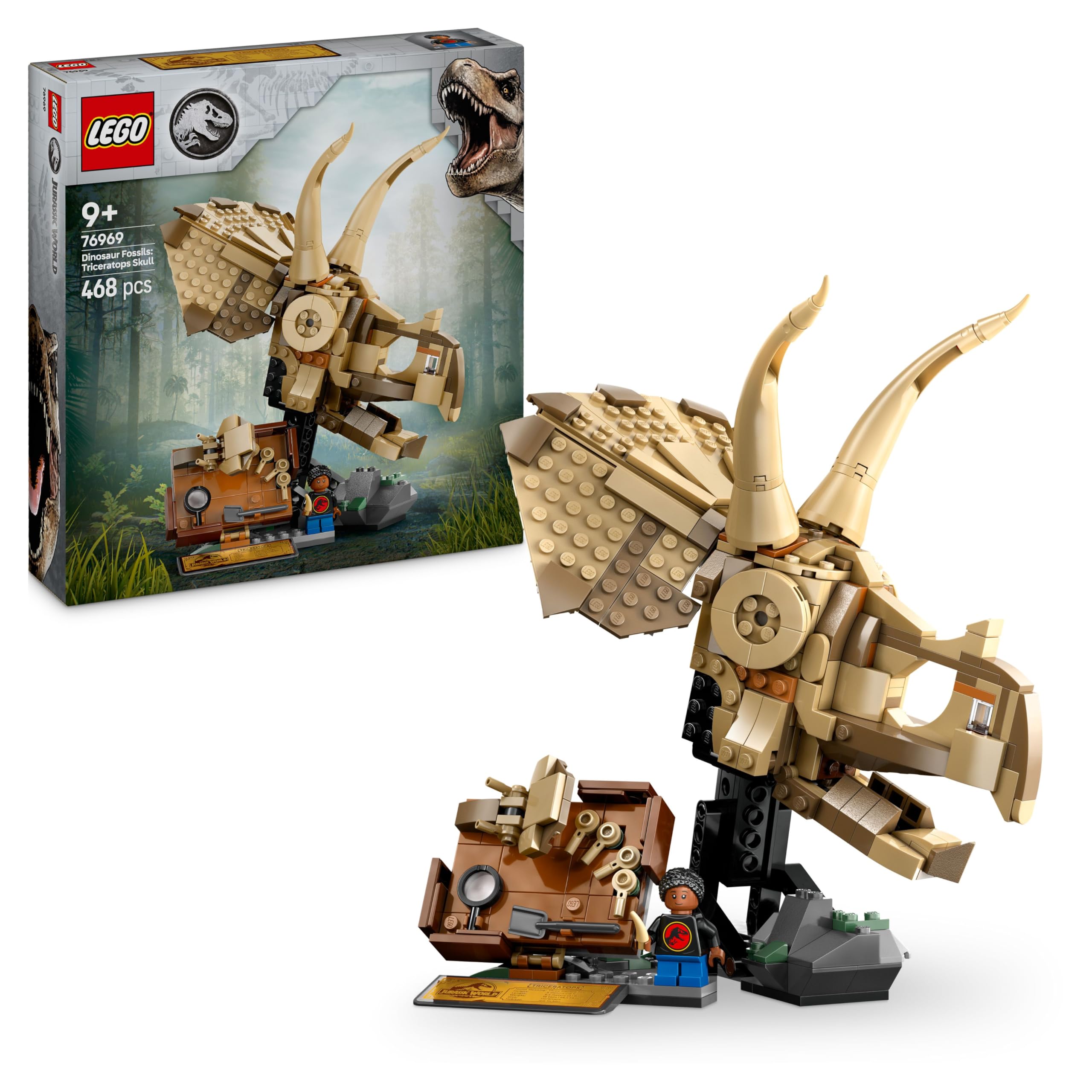 LEGO Jurassic World Dinosaurier-Fossilien: Triceratops-Schädel Modell 76969