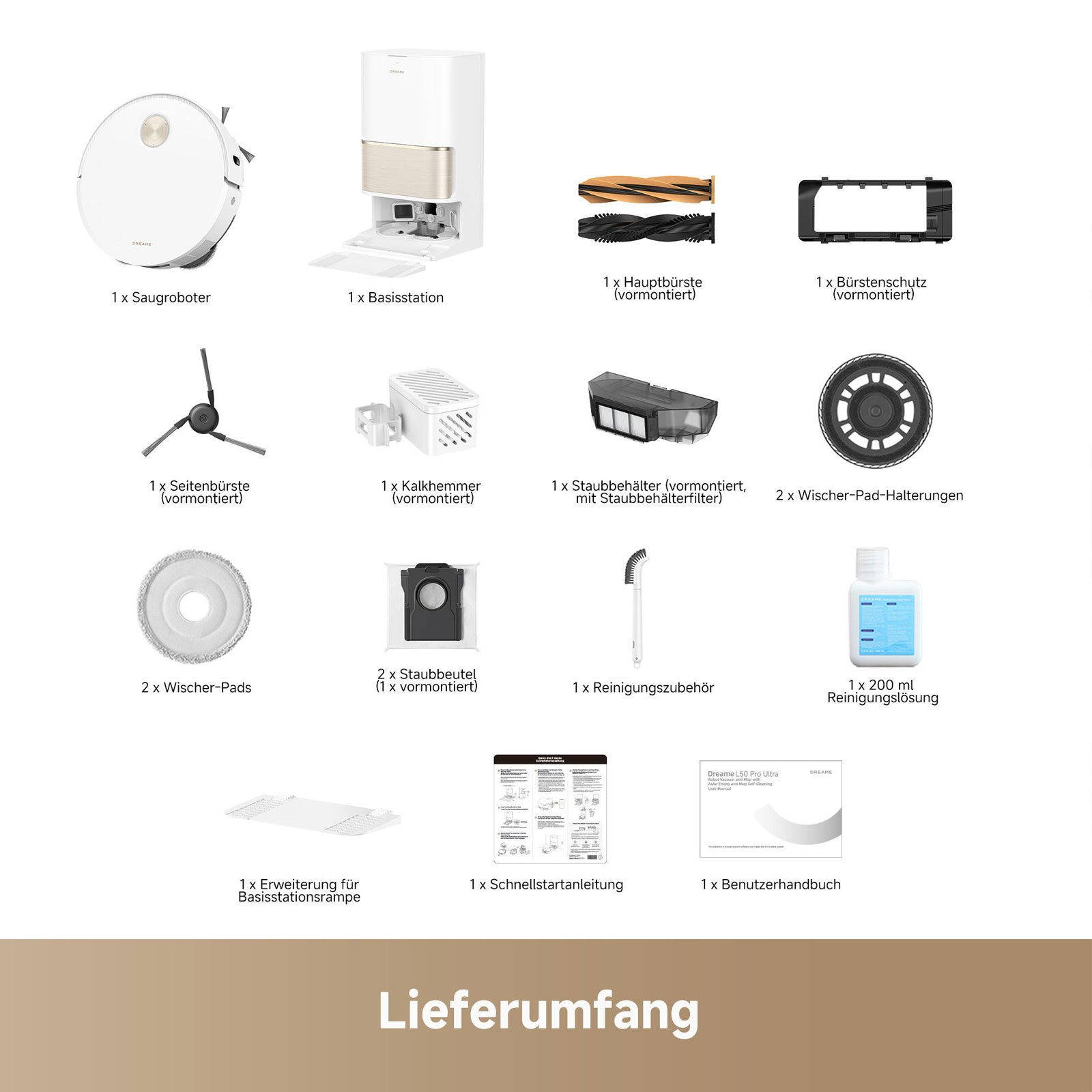 Dreame L50 Pro Ultra Saugroboter mit Wischfunktion