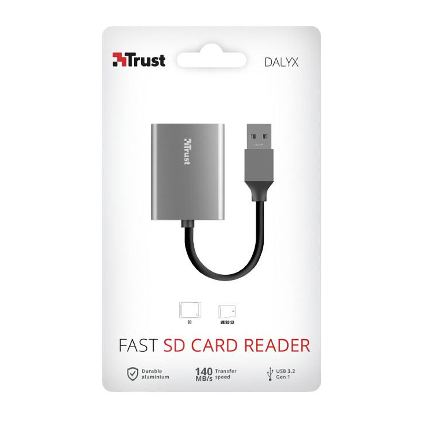 Trust Dalyx Kartenlesegerät USB-Anschluss 3.2 Gen. 1 mit Anschlusstyp A