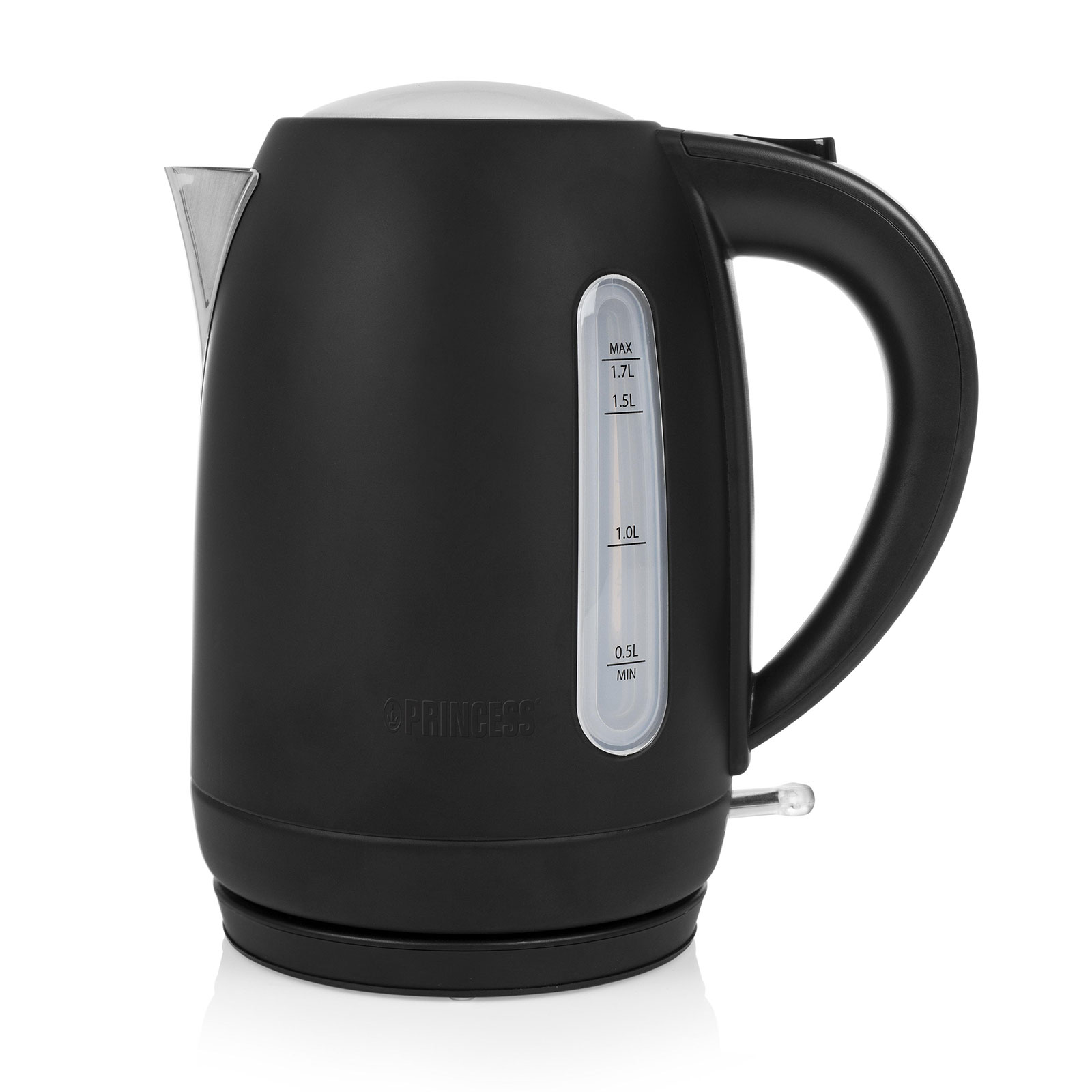 PRINCESS 236032 Schwarzer Stahl-Wasserkocher Edelstahl