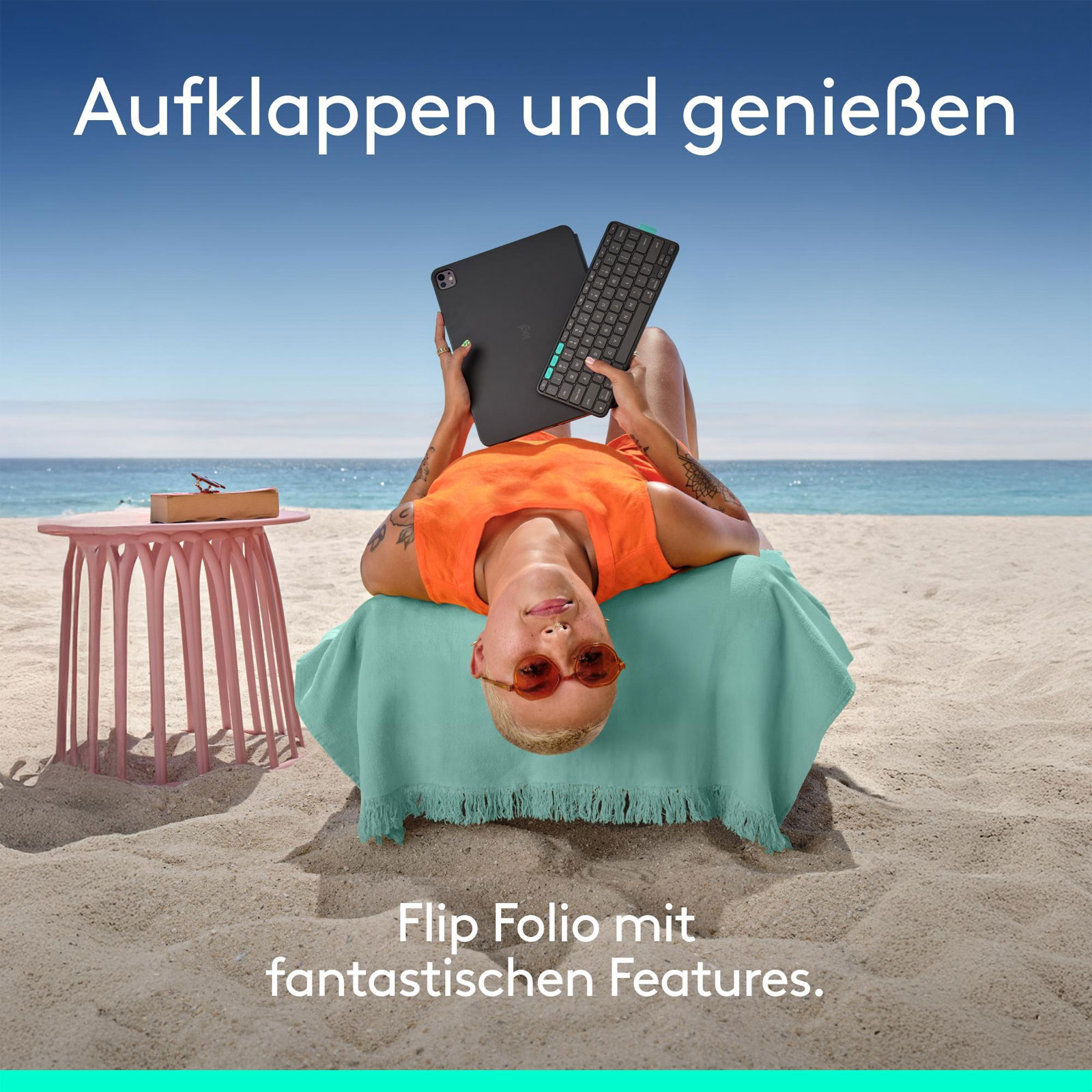 Logitech Folio Touch, graphite, für iPad Pro &; iPad Air 13 Zoll Tablet-Tastatur