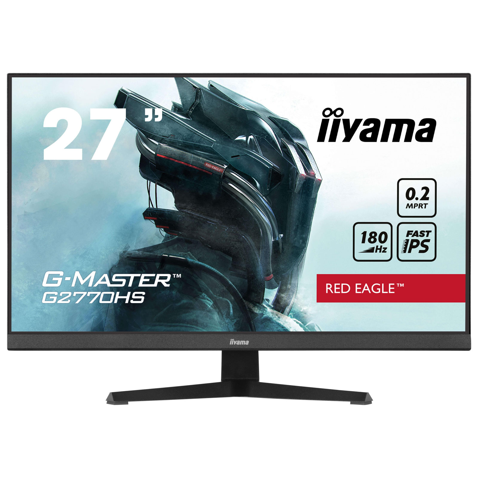 iiyama G-Master G2770HS-B1, Schwarz, 27 Zoll, Full HD, IPS, 180 Hz, 0,2 ms (HDMI, DisplayPort, neigbar, Adaptive Sync)