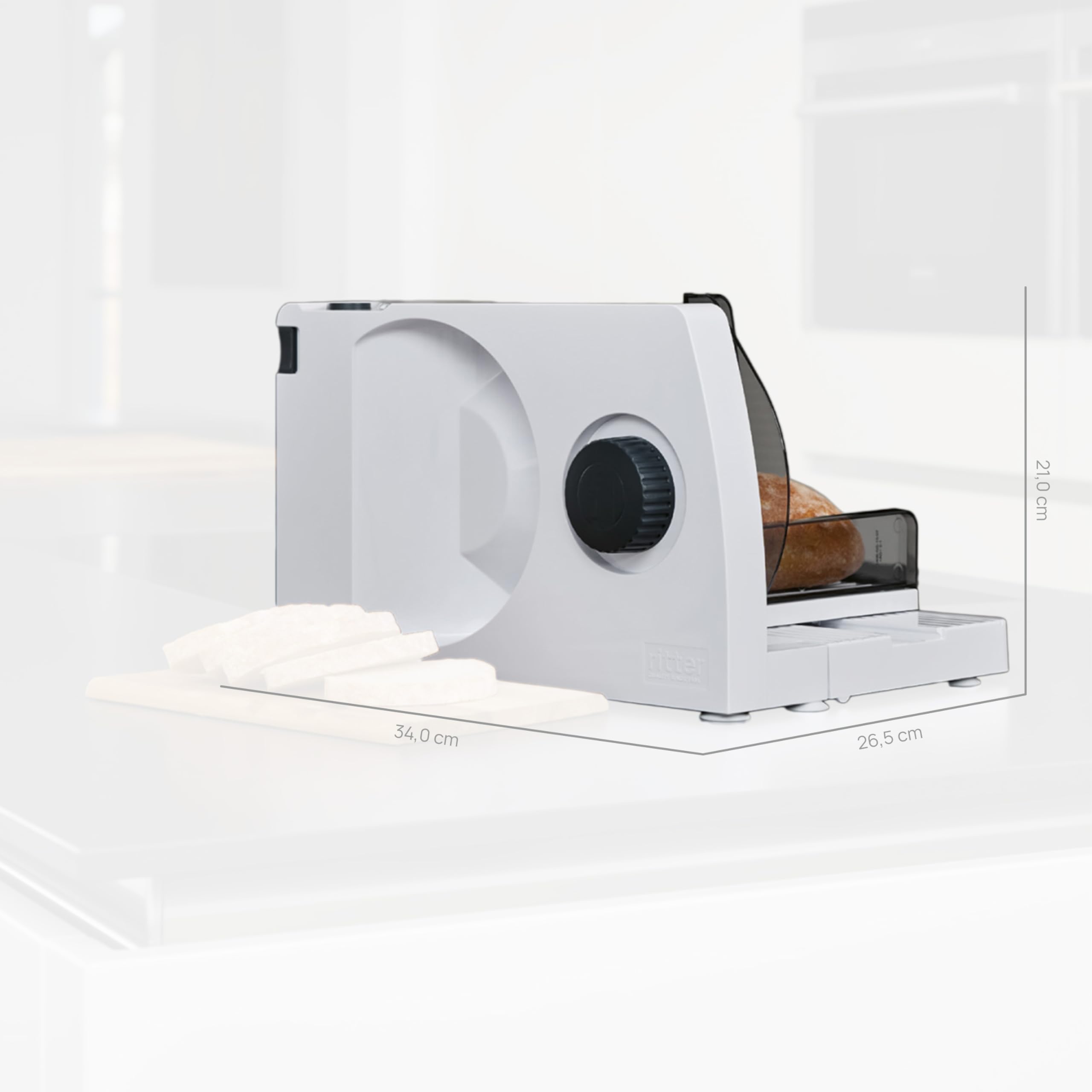 Ritter markant 7 Klappbarer elektrischer Allesschneider & Brotschneidemaschine