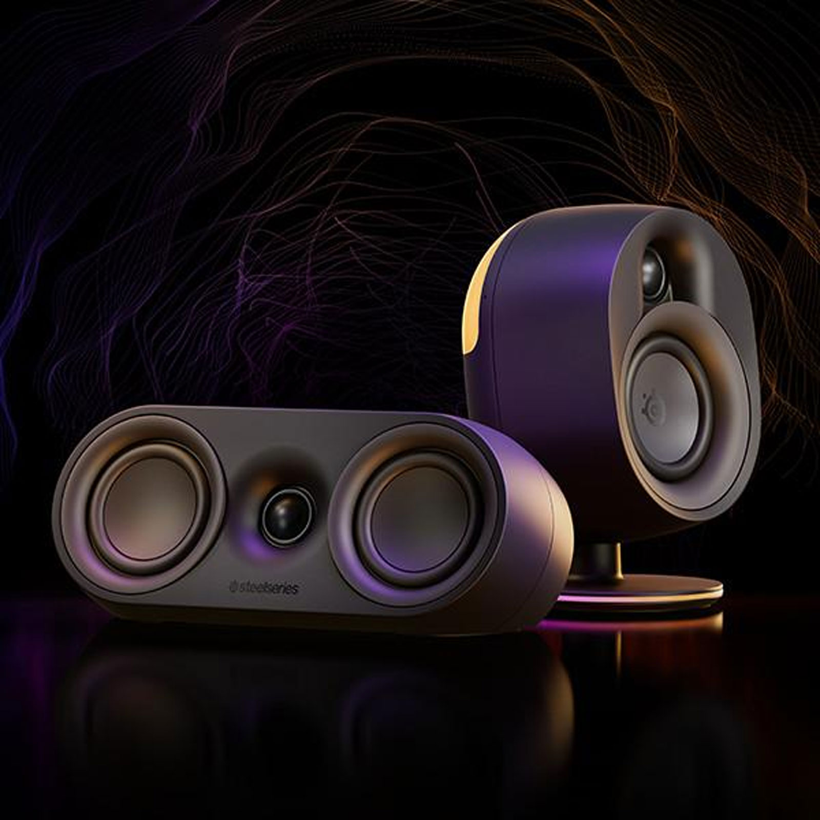 Steelseries Arena 9, 5.1-Gaming-Lautsprecher, RGB, Schwarz