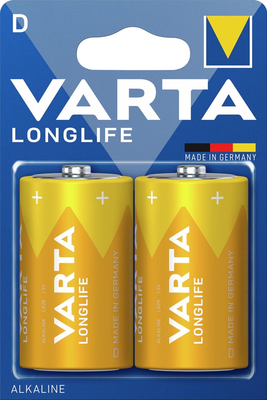 VARTA Batterien D Mono, 2 Stück, Longlife, Alkaline, 1,5V
