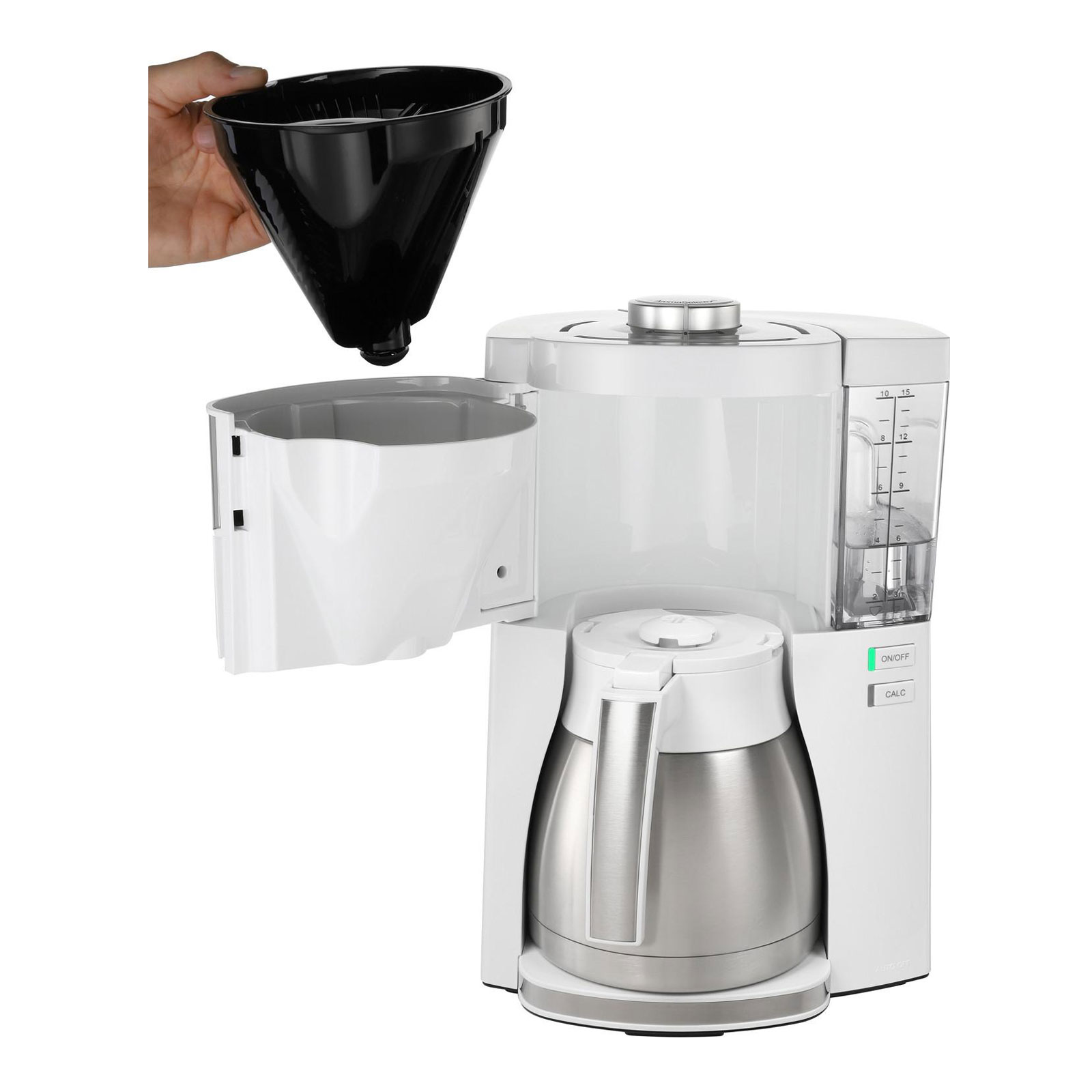 MELITTA 1025-15 Look V Therm Perfection Kaffeeautomat weiß-Edelstahl