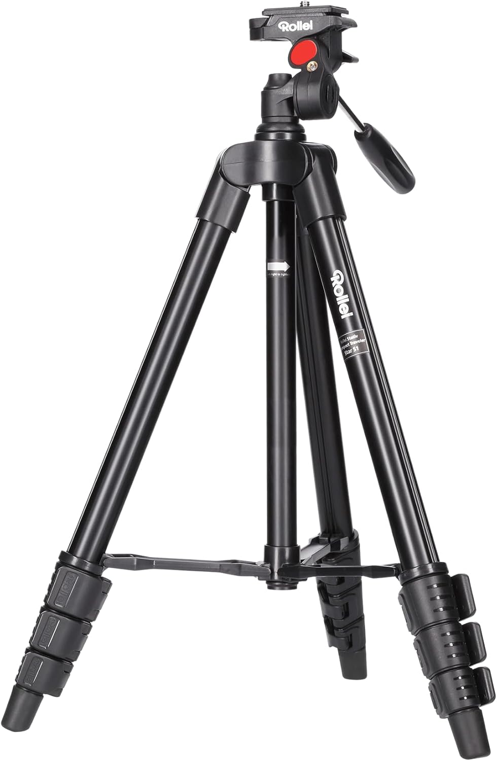 Rollei Compact Traveler Star S1 - kompaktes Videostativ aus Aluminium mit bis zu 2 kg Traglast