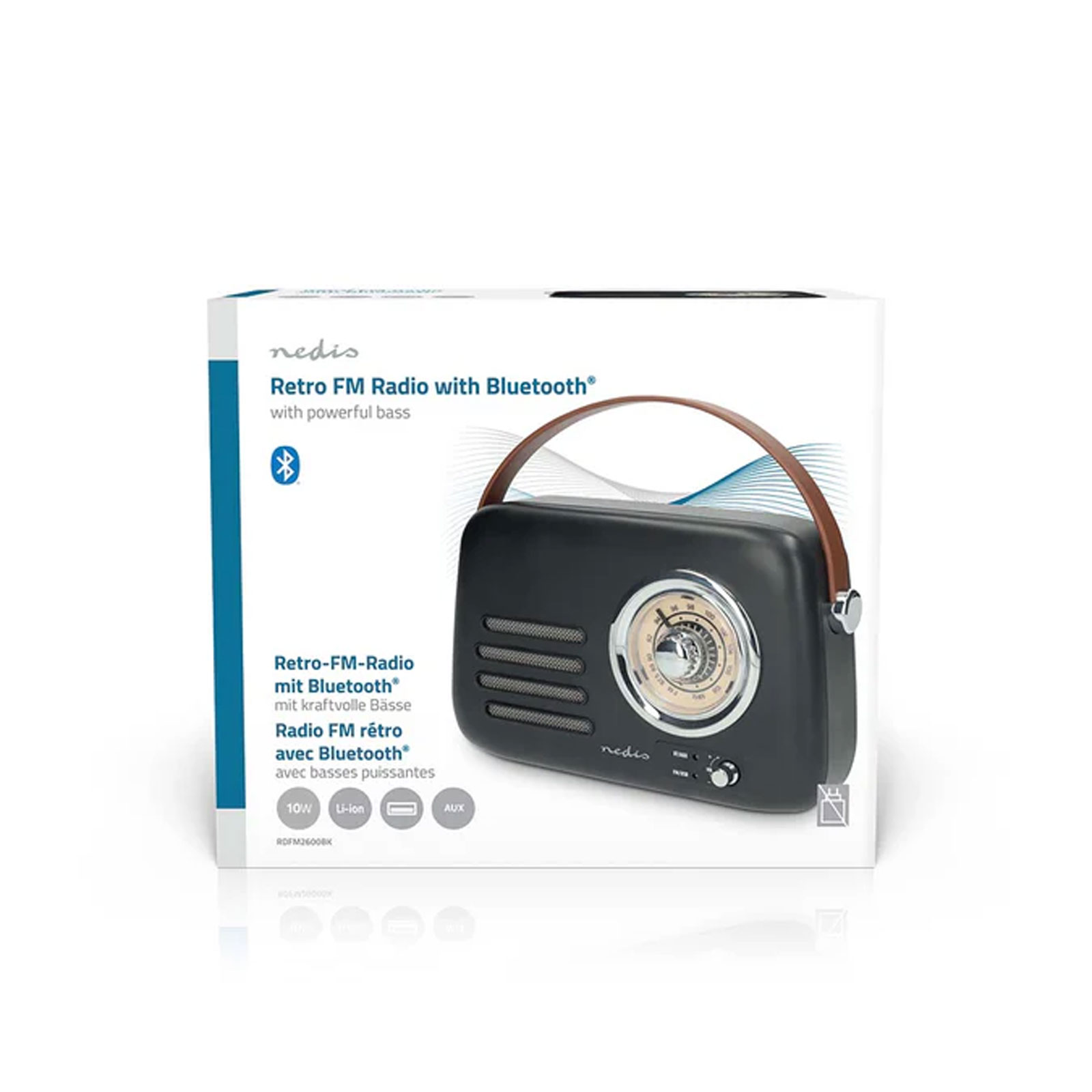 NEDIS FM Retro Radio RDFM2600BK schwarz