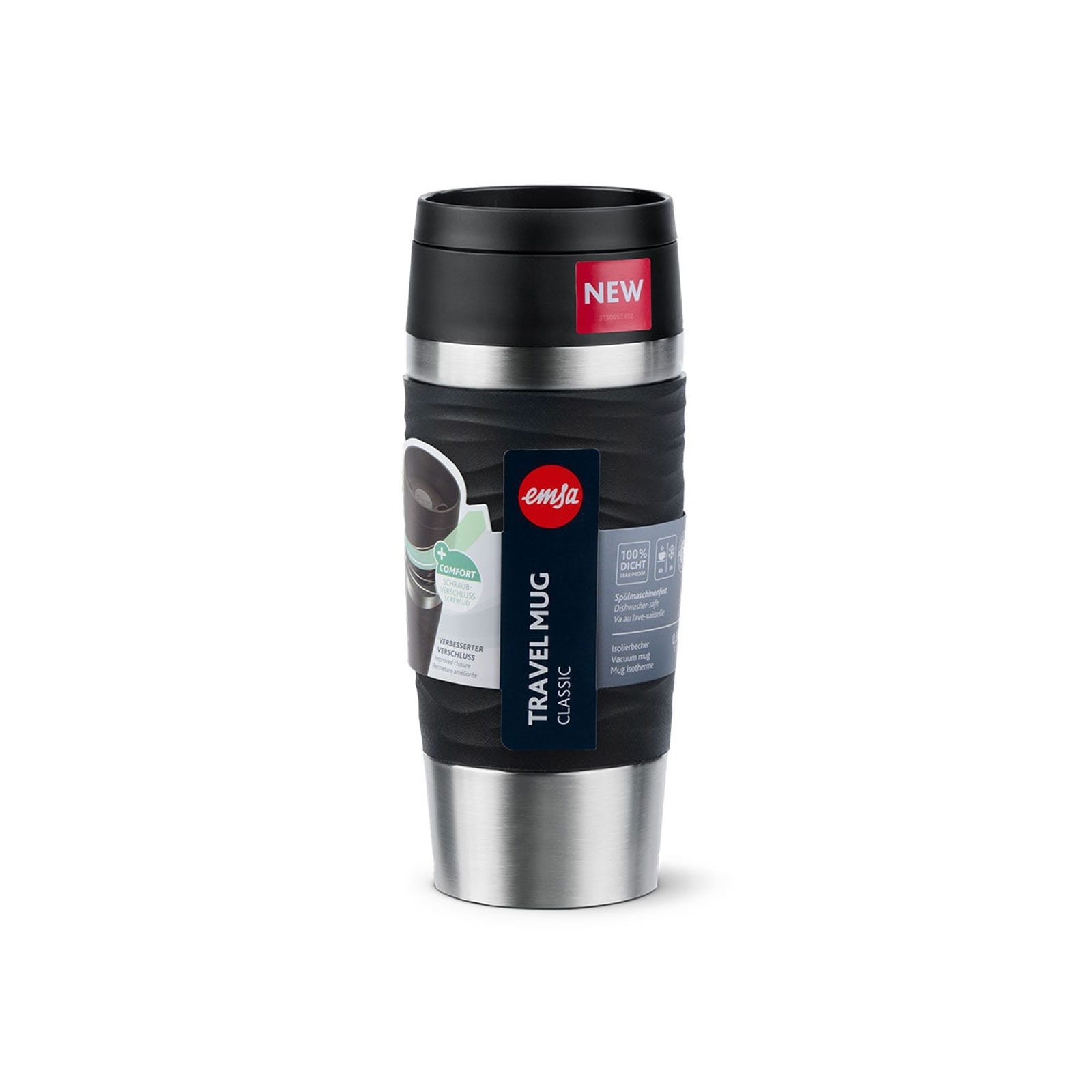 EMSA TRAVEL MUG Waves 0,36 L Schwarz