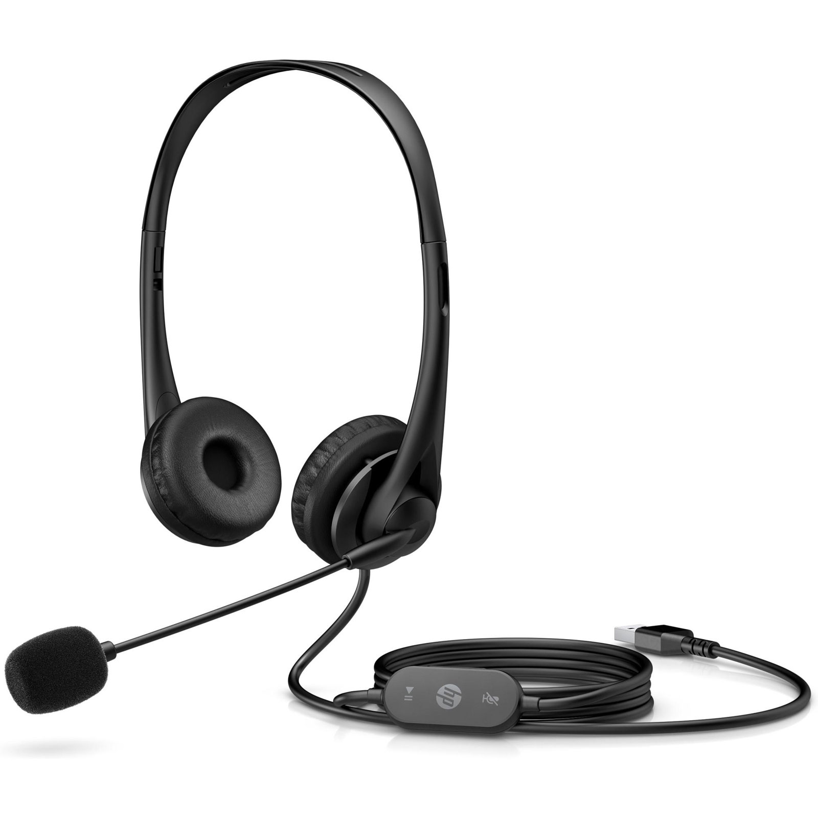 HP Stereo-USB-Headset G2, Schwarz (Kompatibel mit PC, 428H5AA#ABB)