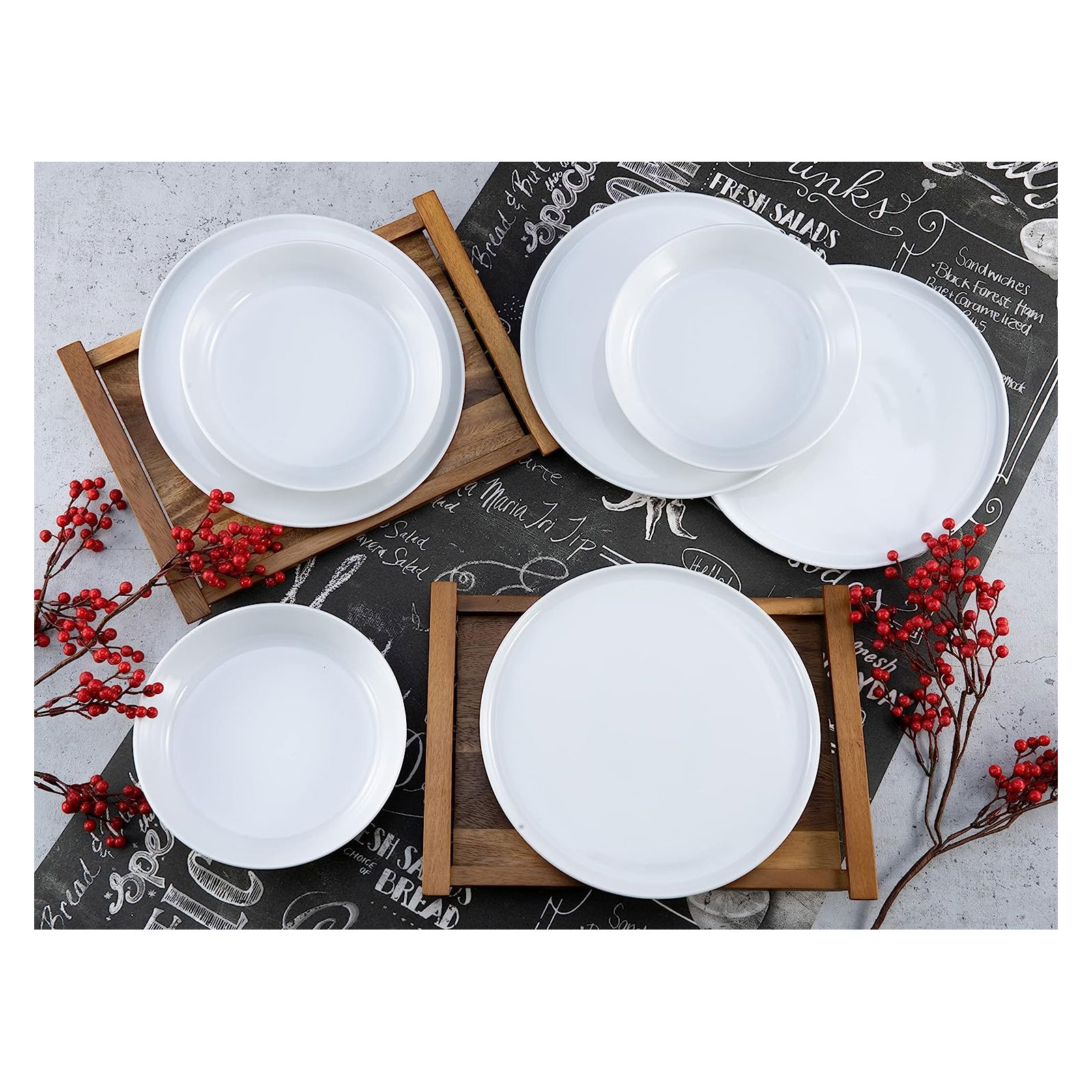 CreaTable, 16737, Serie Chef Collection WEISS, Geschirrset, Tafelservice 12 teilig