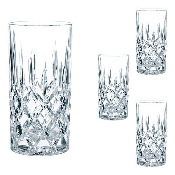 Nachtmann Noblesse Whiskybecher und Longdrinkglas Set 8tlg Kristall Glas