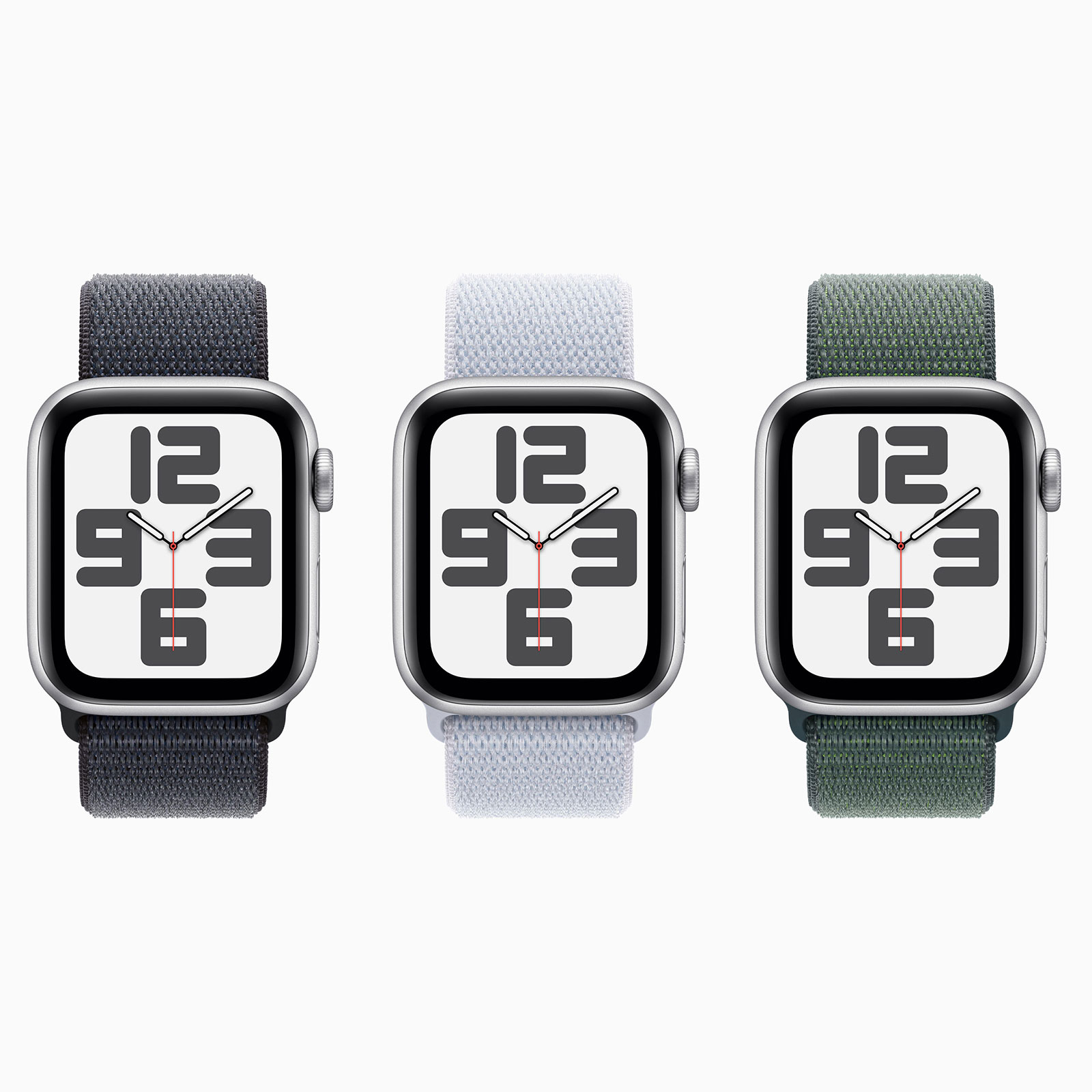 Apple Watch SE GPS + Cellular, 44 mm Aluminiumgehäuse Mitternacht, Sport Loop Tinte