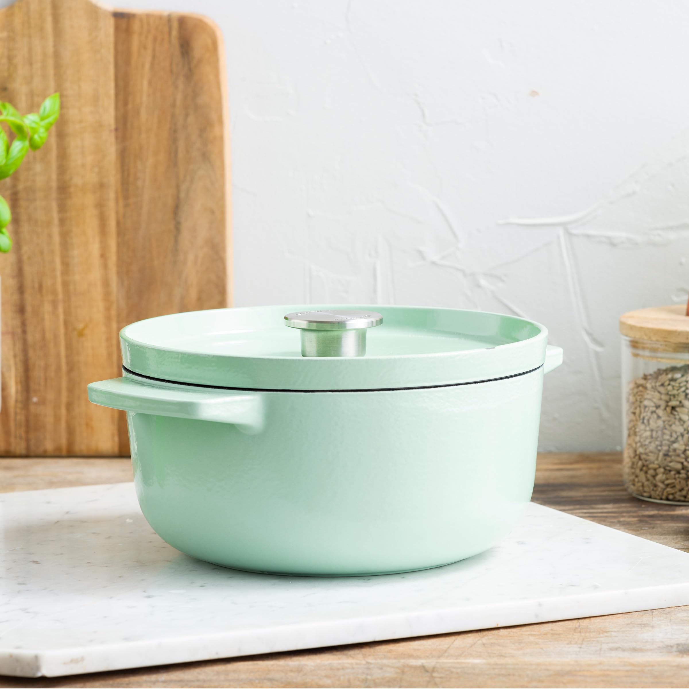 KitchenAid CC007433-001 Bräter mit Deckel - Rund - 3.3L 22cm Hellgrün