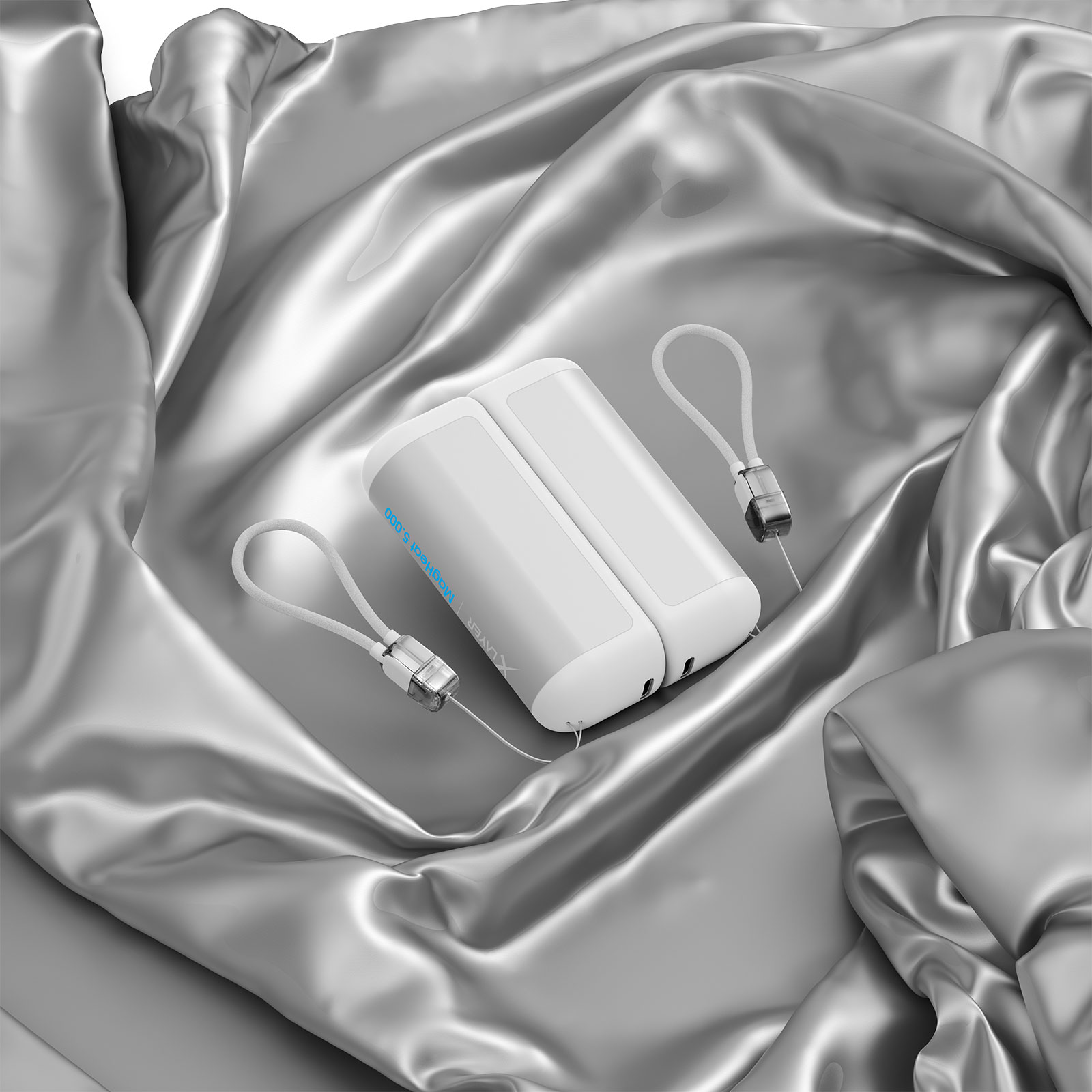 XLayer Powerbank Plus + Handwärmer Duo 2x 5000mAh, Weiß