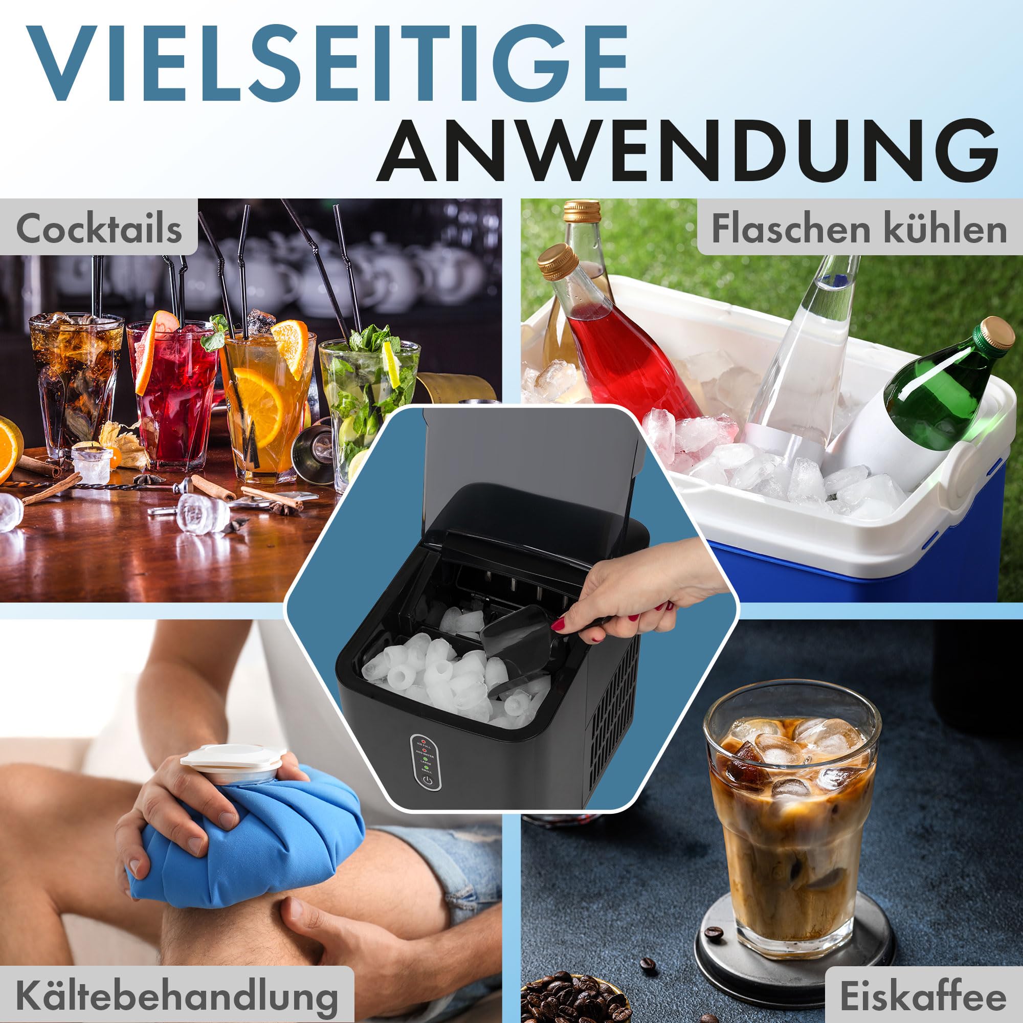 Clatronic® Eiswürfelmaschine schnelle Produktion - Eiswürfel in 10 Minuten