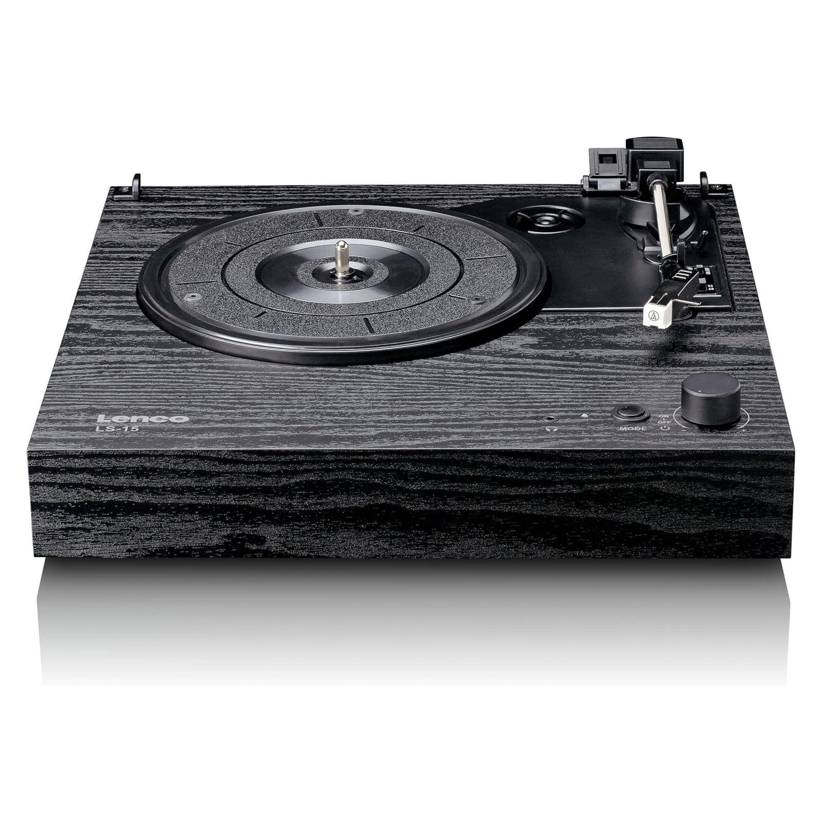 LENCO Plattenspieler LS-15BK schwarz (Bluetooth®, 2 Lautsprecher, AT3600L Tonabnehmer)