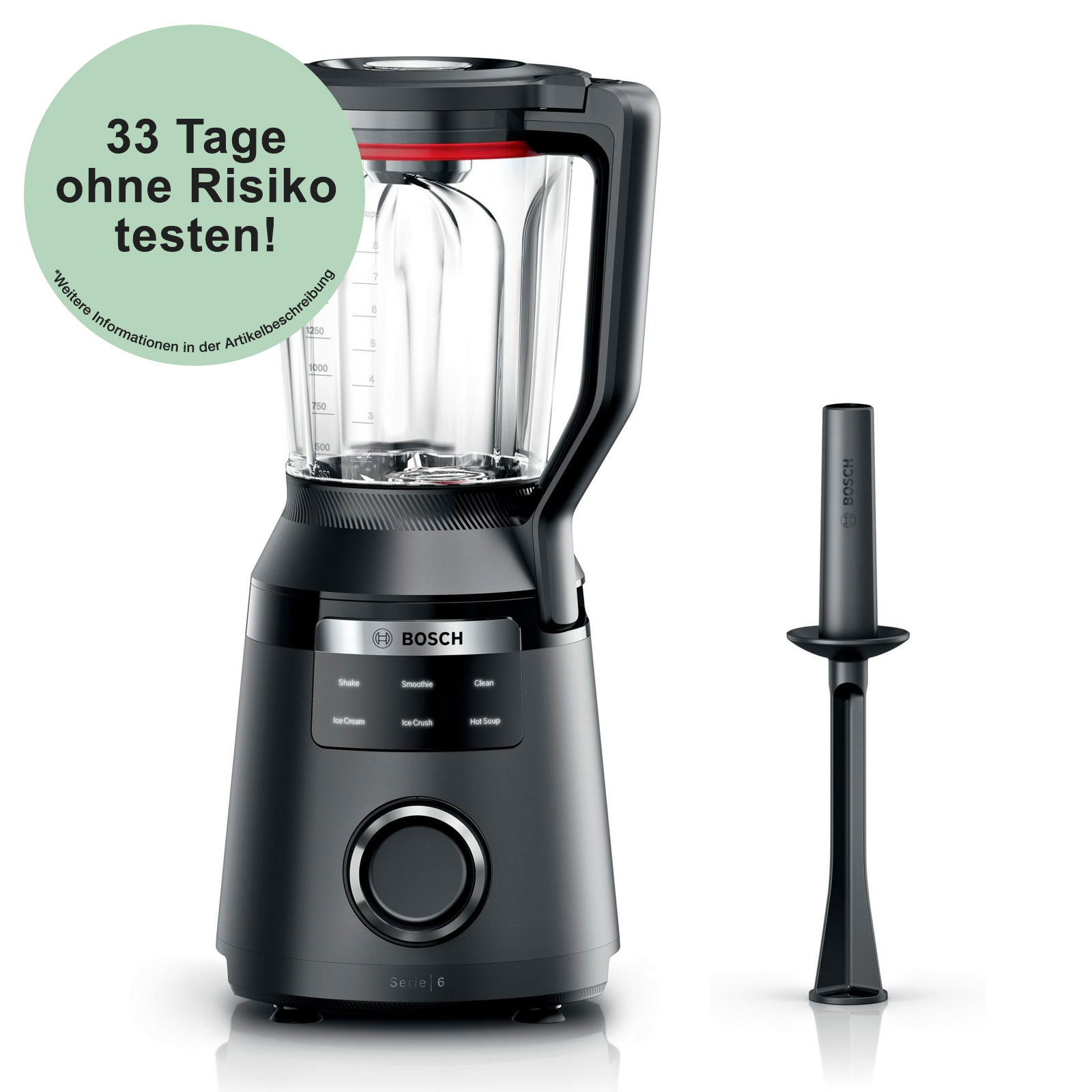 BOSCH MMBD665B1 Hochleistungsmixer VitaPower 1800 W Schwarz