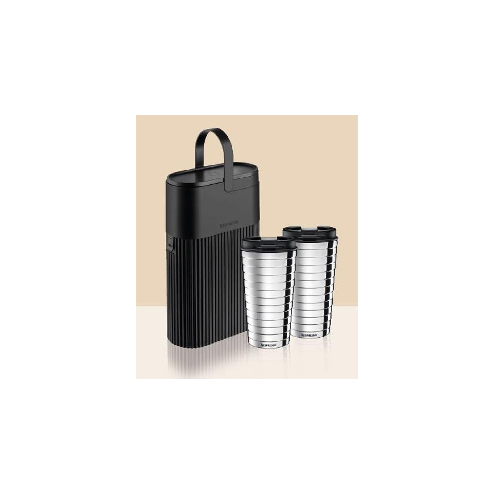 Nestlé Nespresso Geschenk-Set Recycling Behälter + Travel Mug