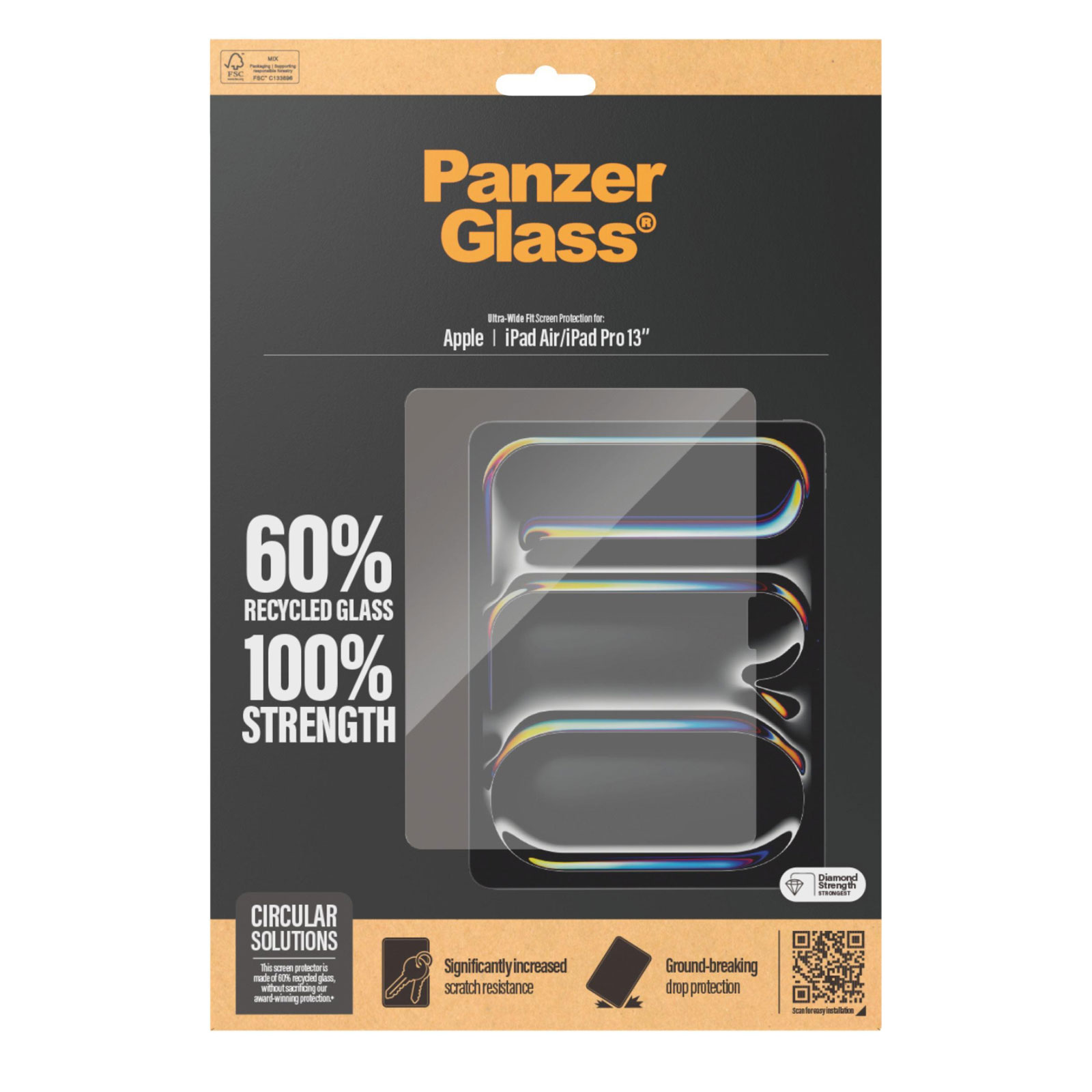 PanzerGlass Displayschutz iPad Air 13" | iPad Pro 13" | Ultra-Wide Fit Tablet-Schutzglas