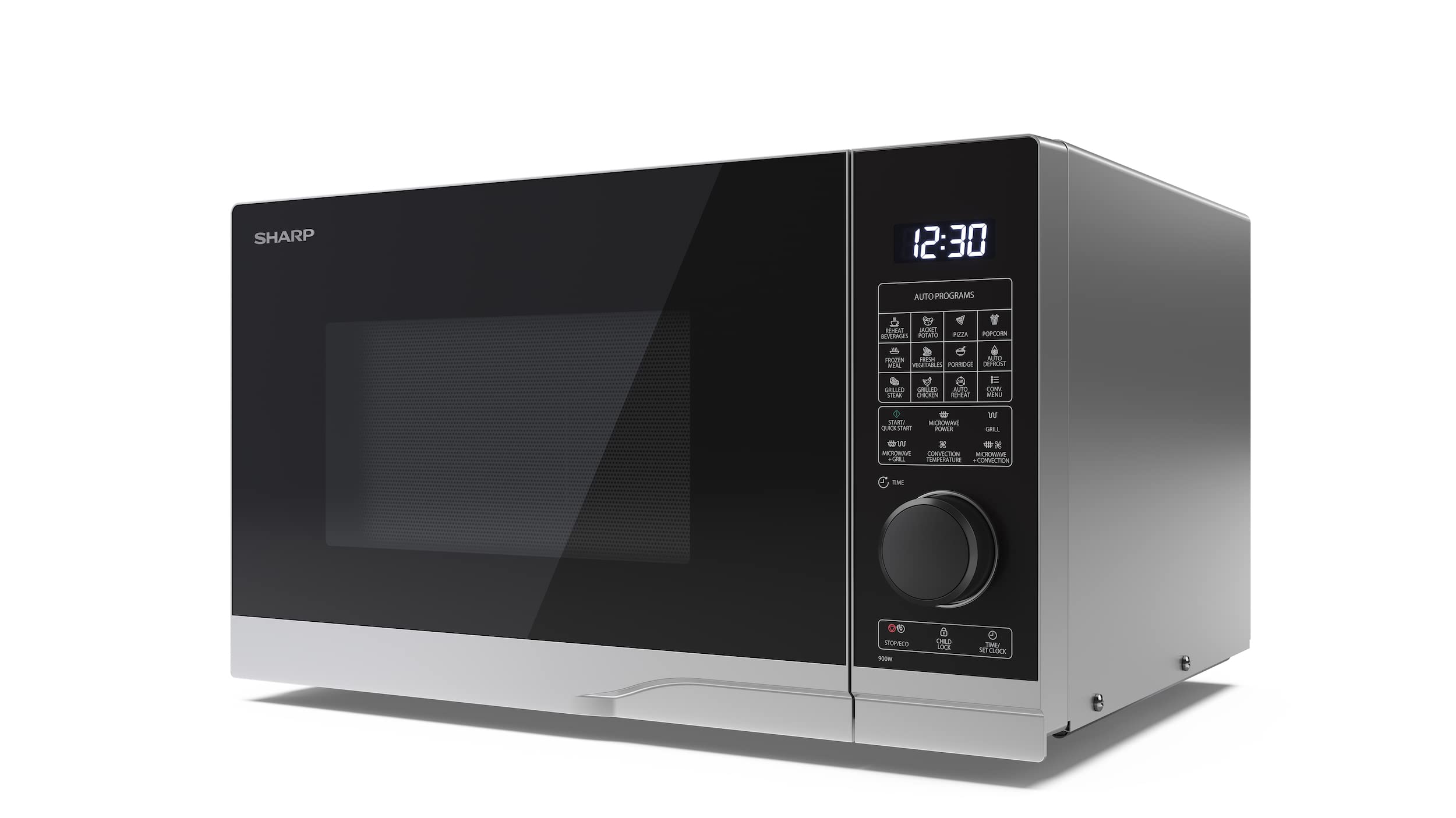 Sharp Mikrowelle YC-PC254AE-S 25L 900W Mikrowelle 1200W Grill, 2050W Heißluft