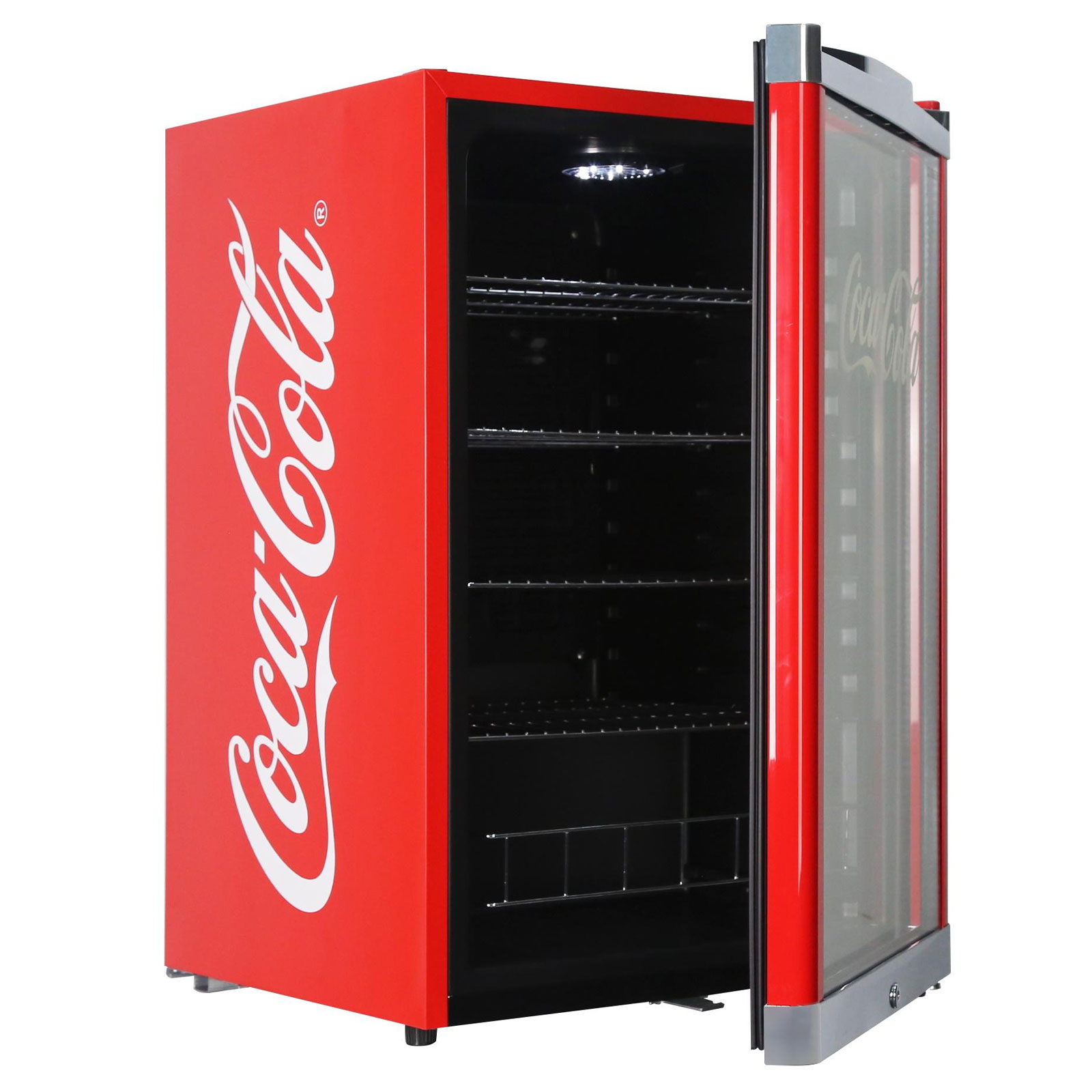 CUBES HIGHCUBE Coca Cola Getränkekühlschrank (EEK E, Nutzinhalt 115 l, Höhe 84,5 cm, Breite 54 cm, Coca Cola)