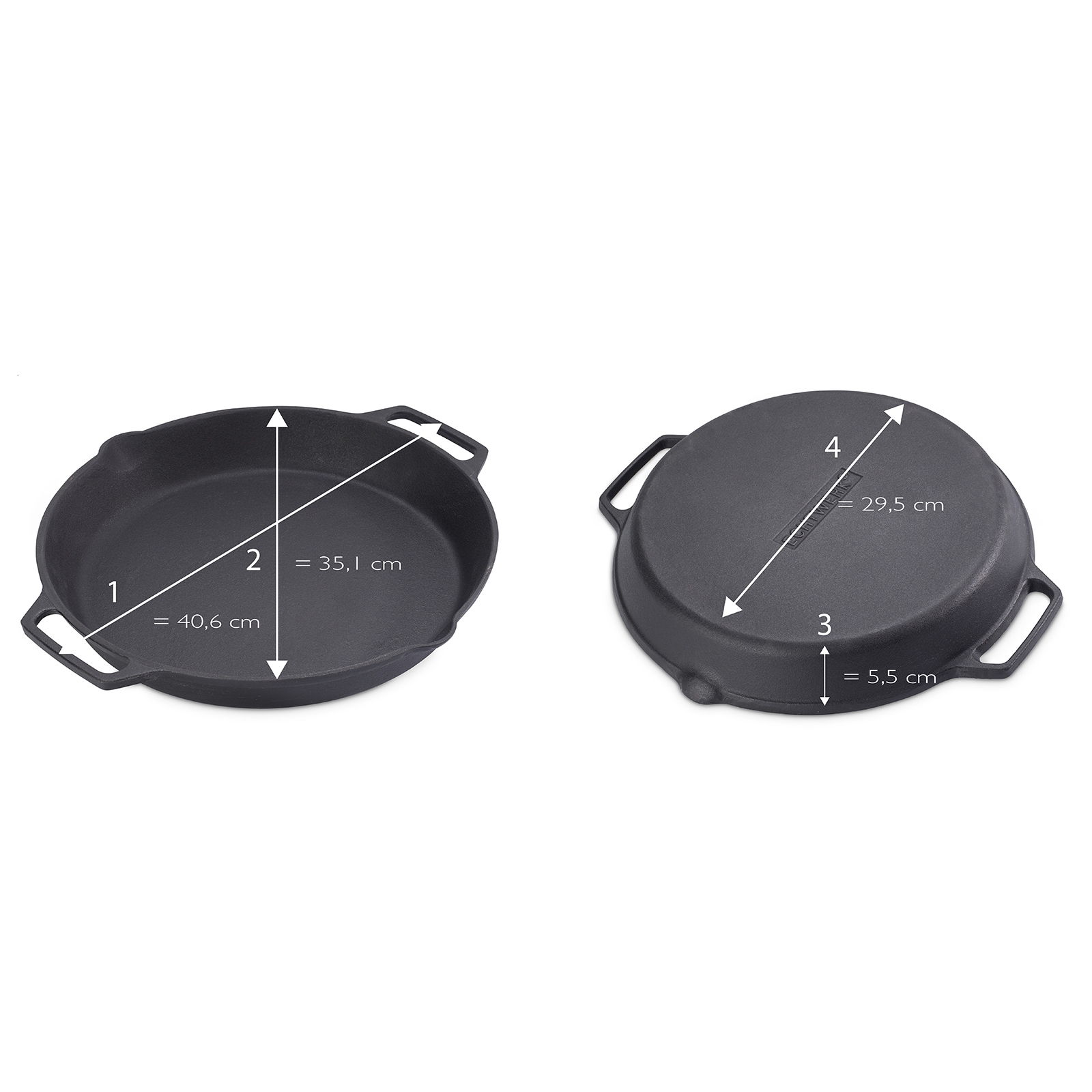 Echtwerk Gusseisen Servierpfanne