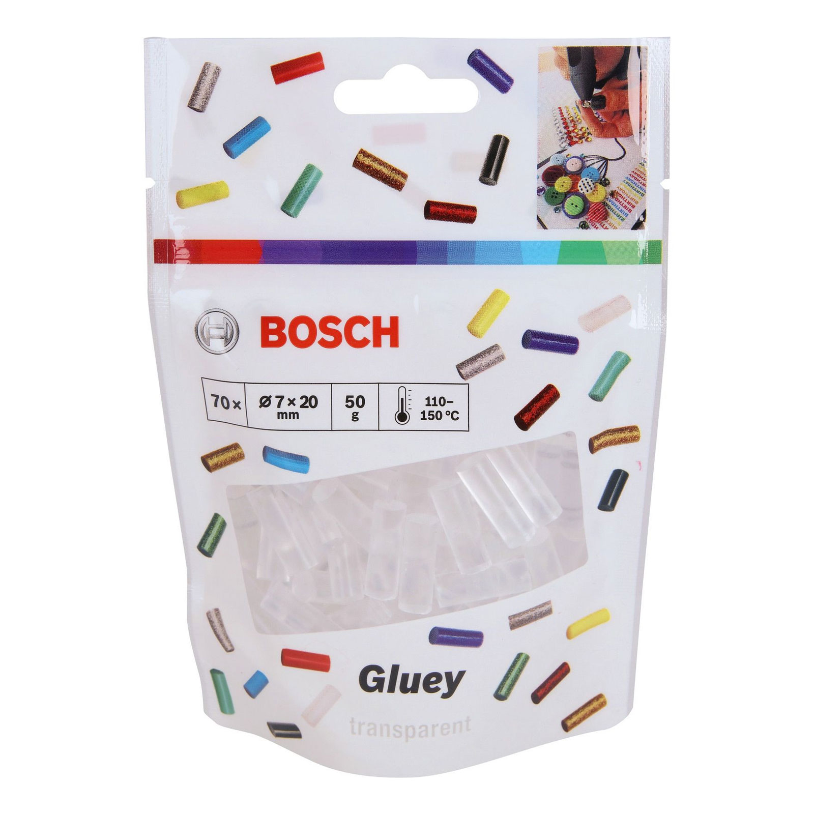 Bosch Professional Gluey Klebesticks, transparent