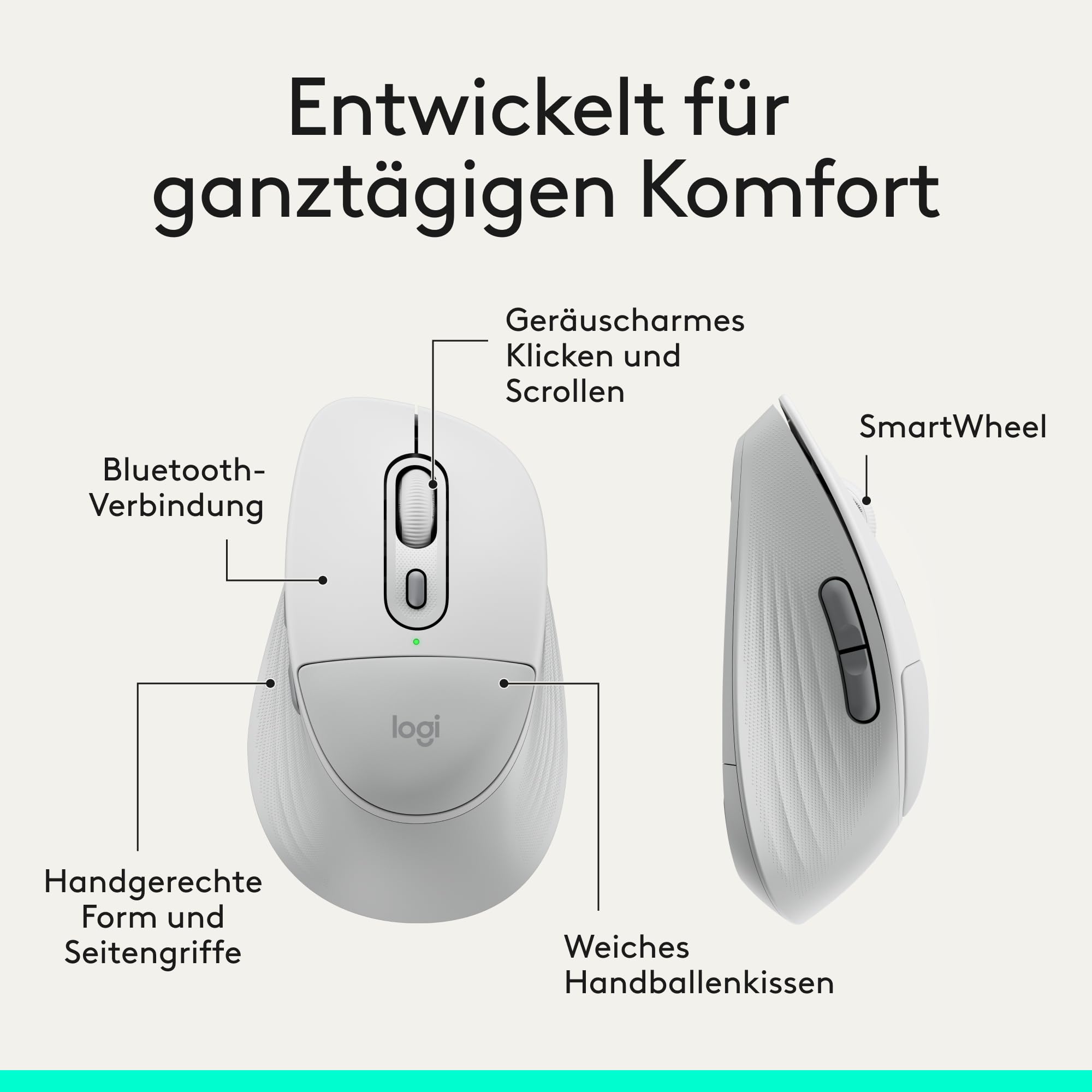 Logitech Signature Comfort Plus Combo MK880, kabelloses Tastatur-Maus-Set
