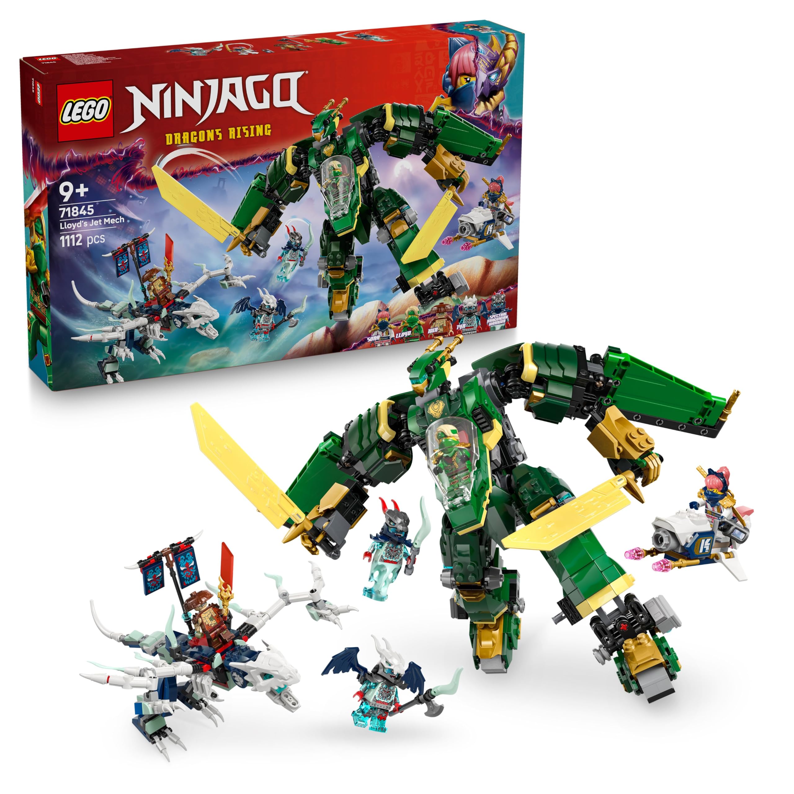 LEGO NINJAGO 2in1 Lloyds Jet-Mech - Spielzeug mit 5 Minifiguren 71845