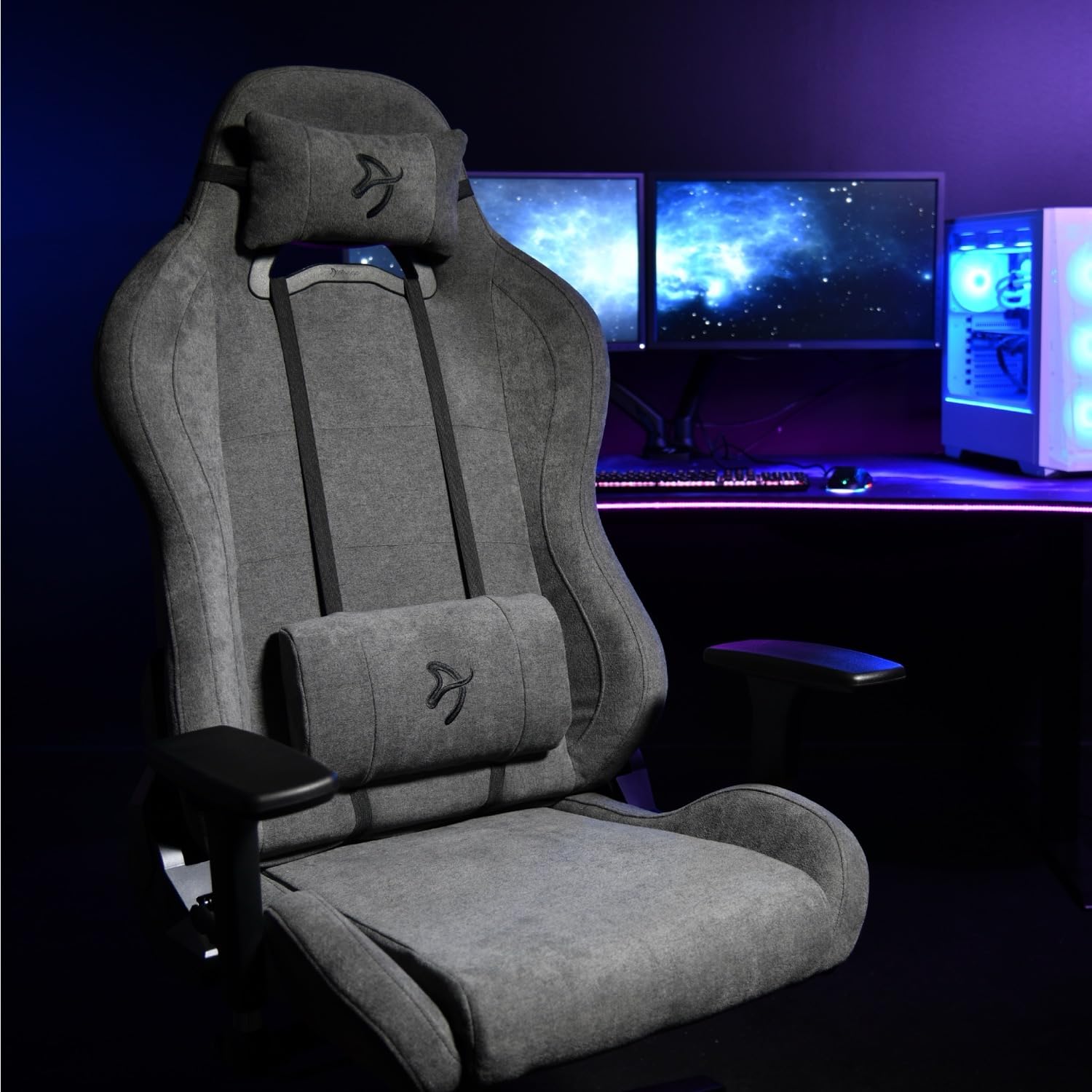 Arozzi Torretta Soft Fabric Gaming-Stuhl, Ash