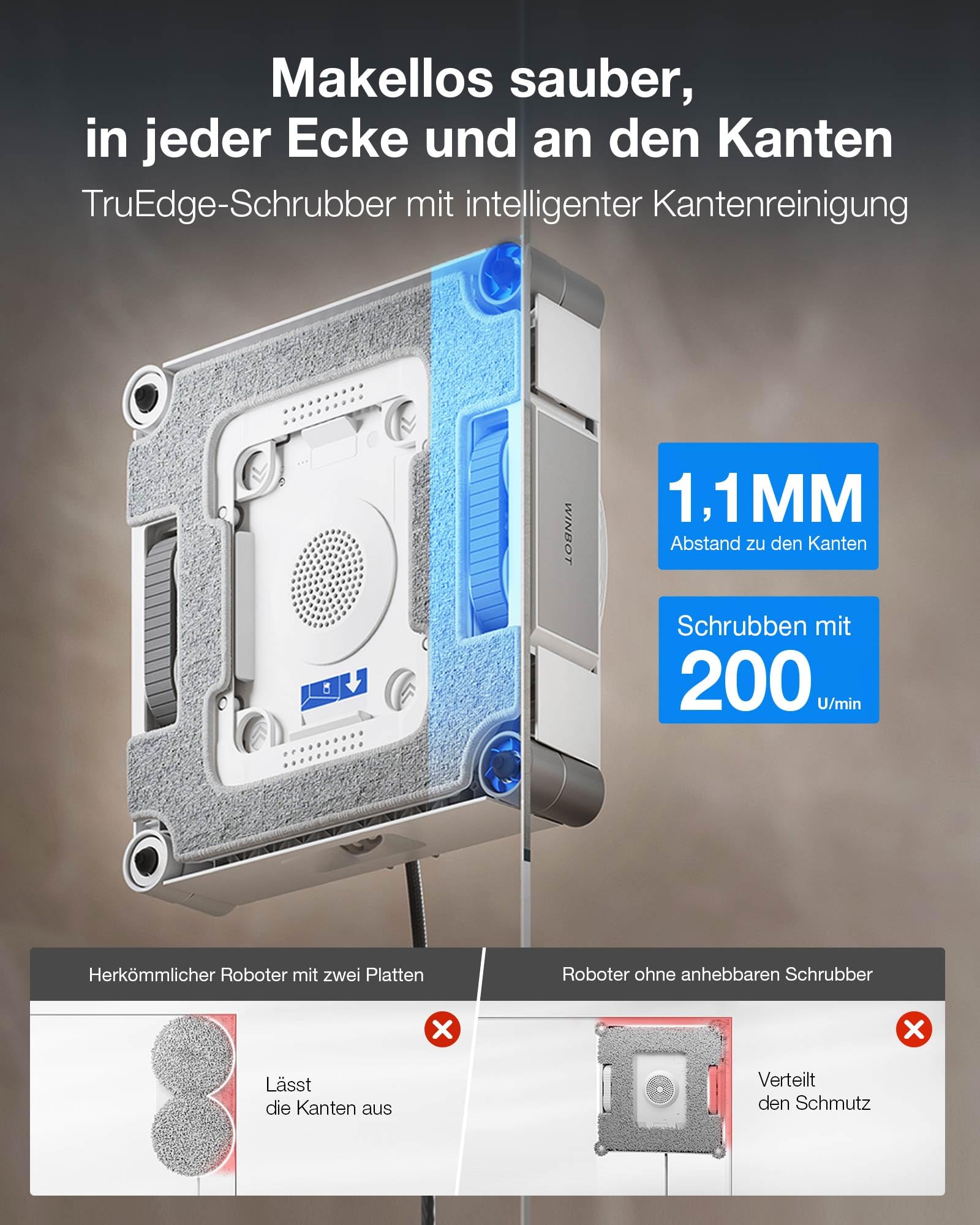 ECOVACS WINBOT W3 OMNI Fensterputzroboter mit Multifunktionsstation