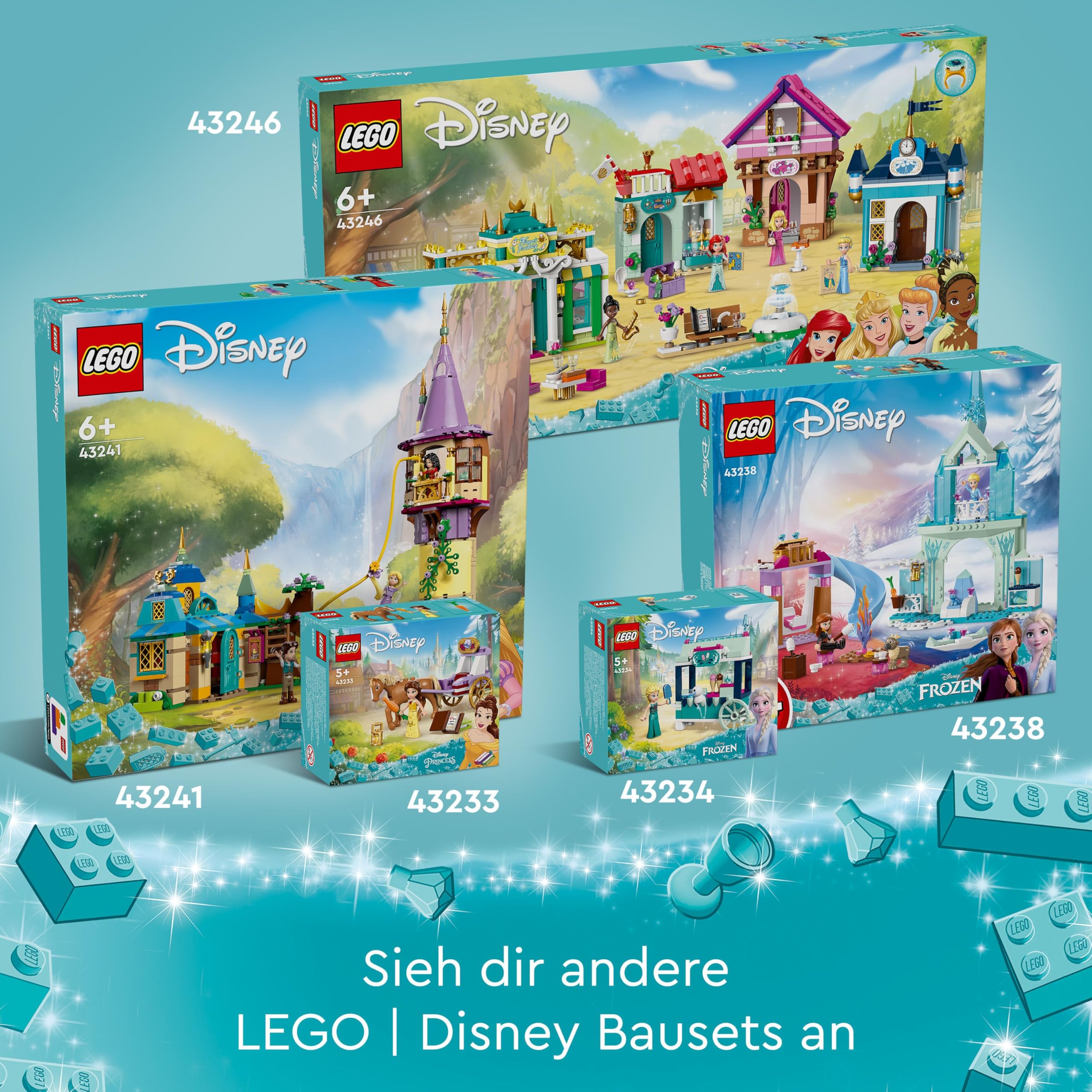 LEGO Disney Frozen Elsas Eispalast, Eiskönigin-Schloss-Spielzeug 43238