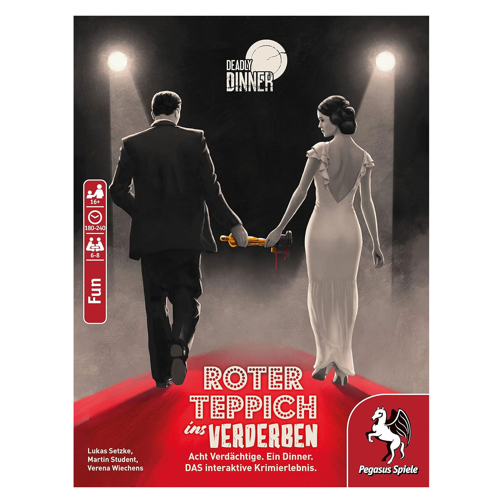 Pegasus Spiele Deadly Dinner- Roter Teppich ins Verderben 19010G Brettspiel