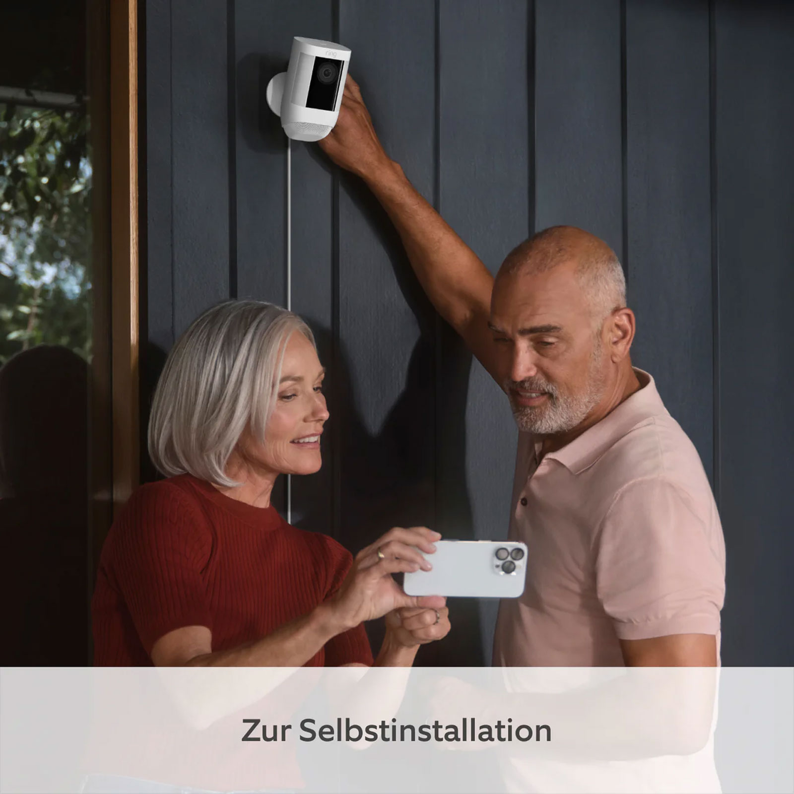 Ring Spotlight Cam Pro Plug-in, Schwarz Außenkamera (Überwachungskamera, WLAN, Amazon Alexa)