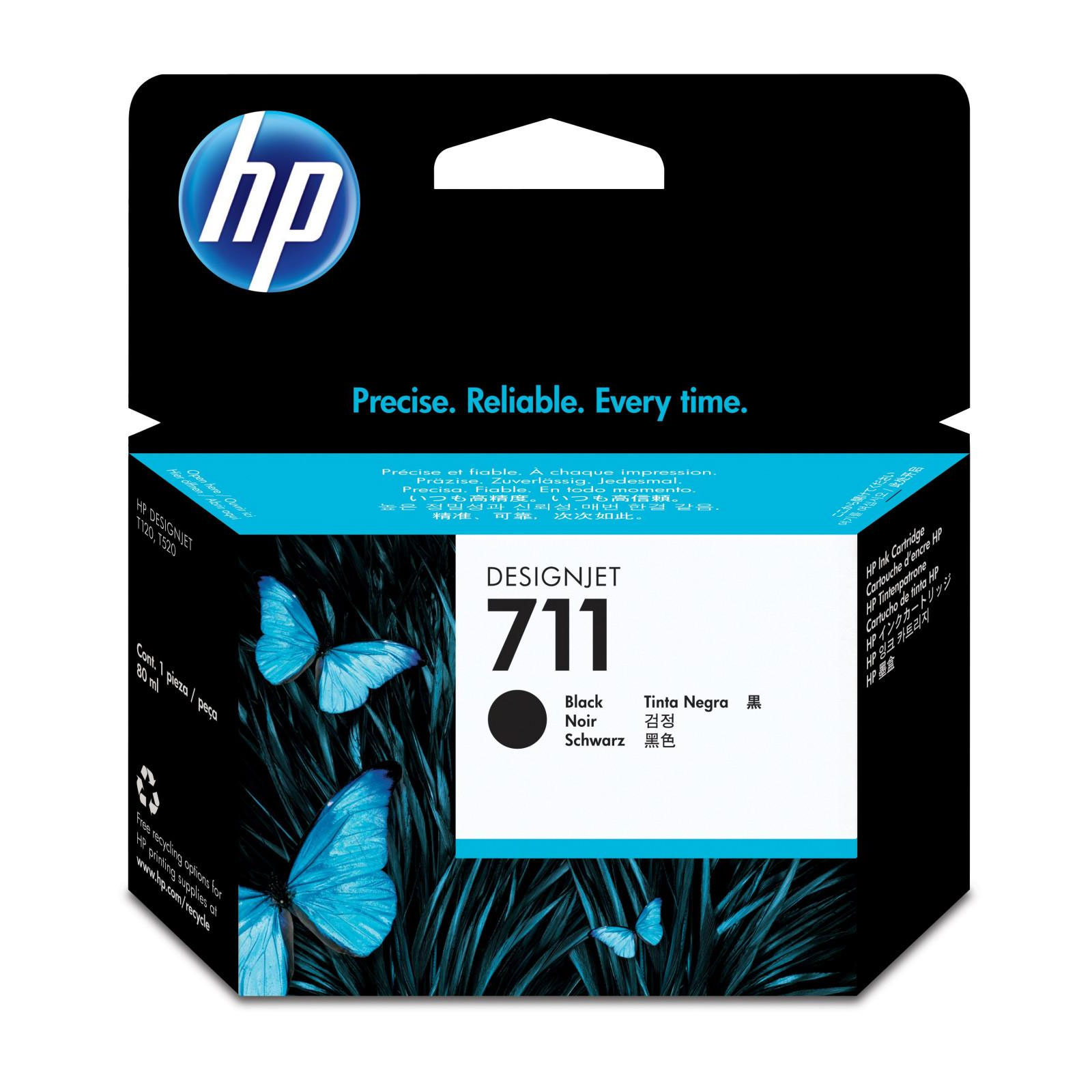 HP 711 schwarz Druckerpatrone (HP DesignJet T120, T520)