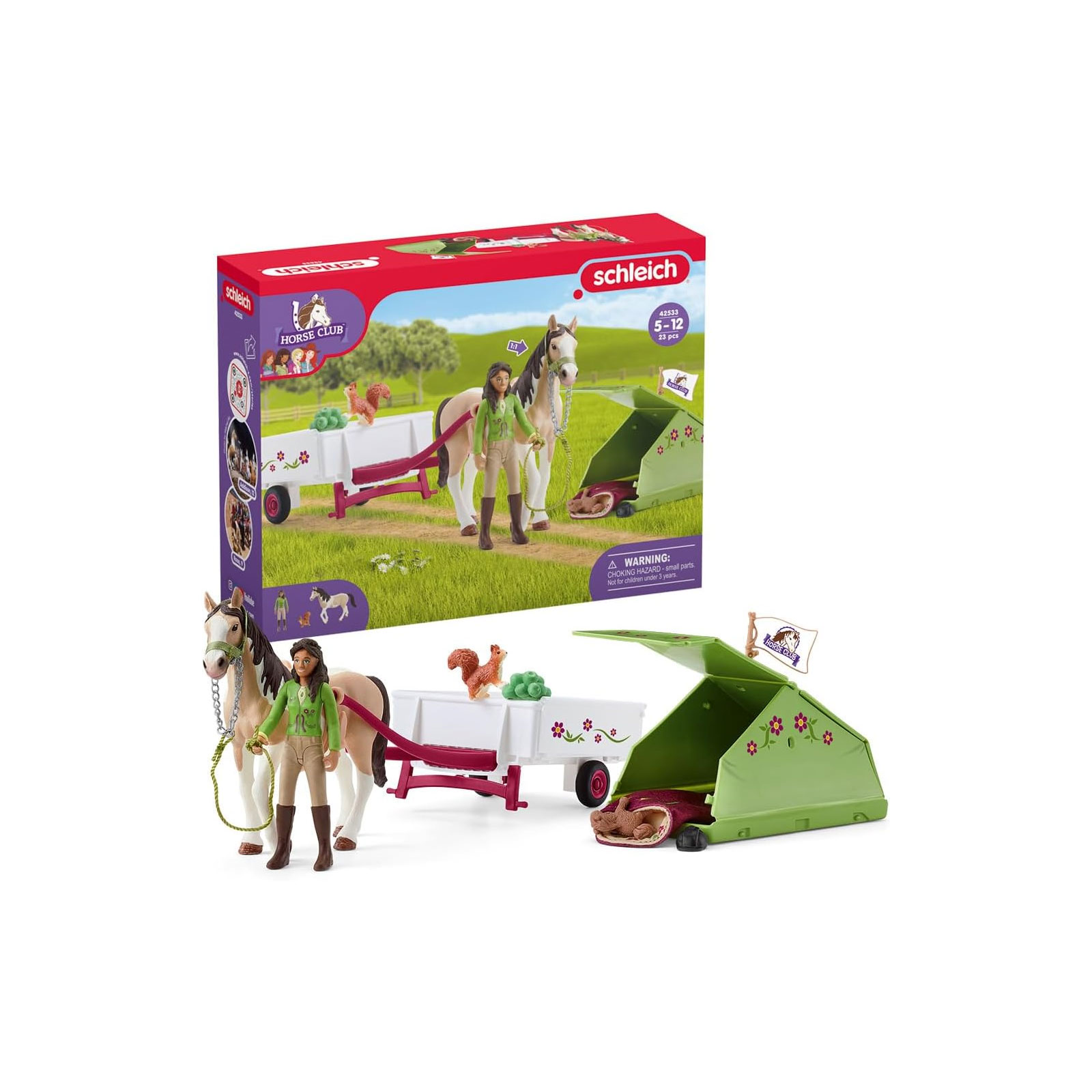 Schleich Horse Club Sarahs Campingausflug Spielfiguren-Set (42533)