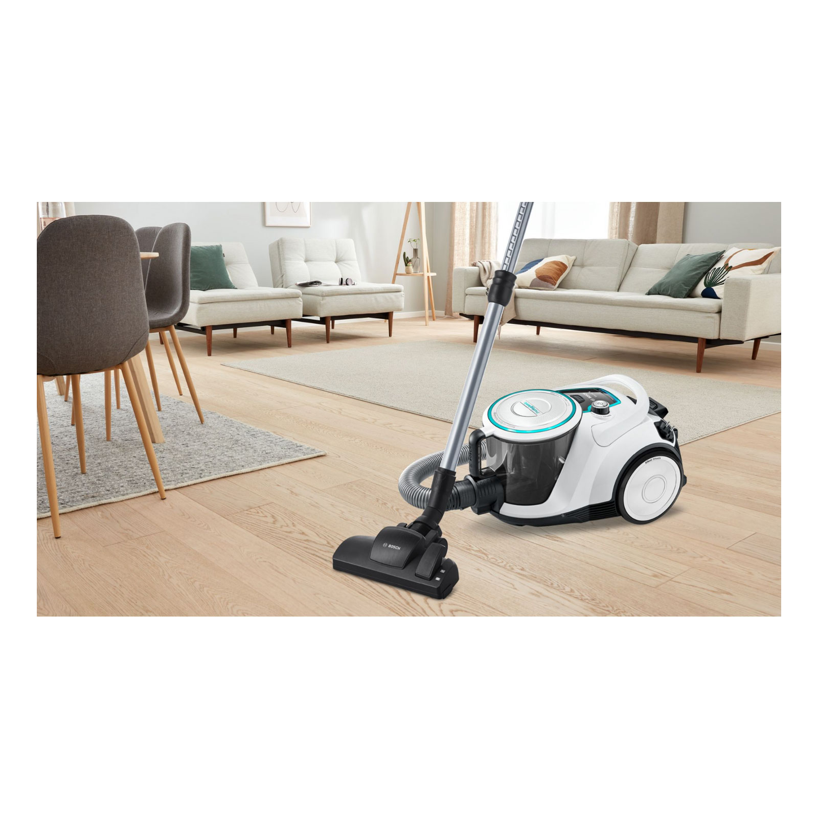 Bosch BGC41XHYG Beutelloser Staubsauger, Weiß , Serie 6