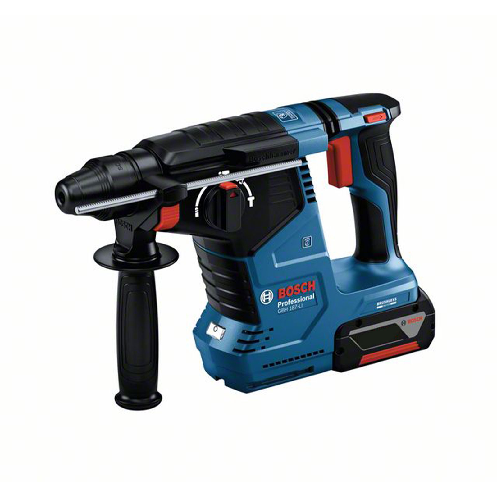 Bosch Professional Akku-Bohrhammer mit SDS plus GBH 18V-24 C, 2 Akku, Schnellladeg. und L-BOXX