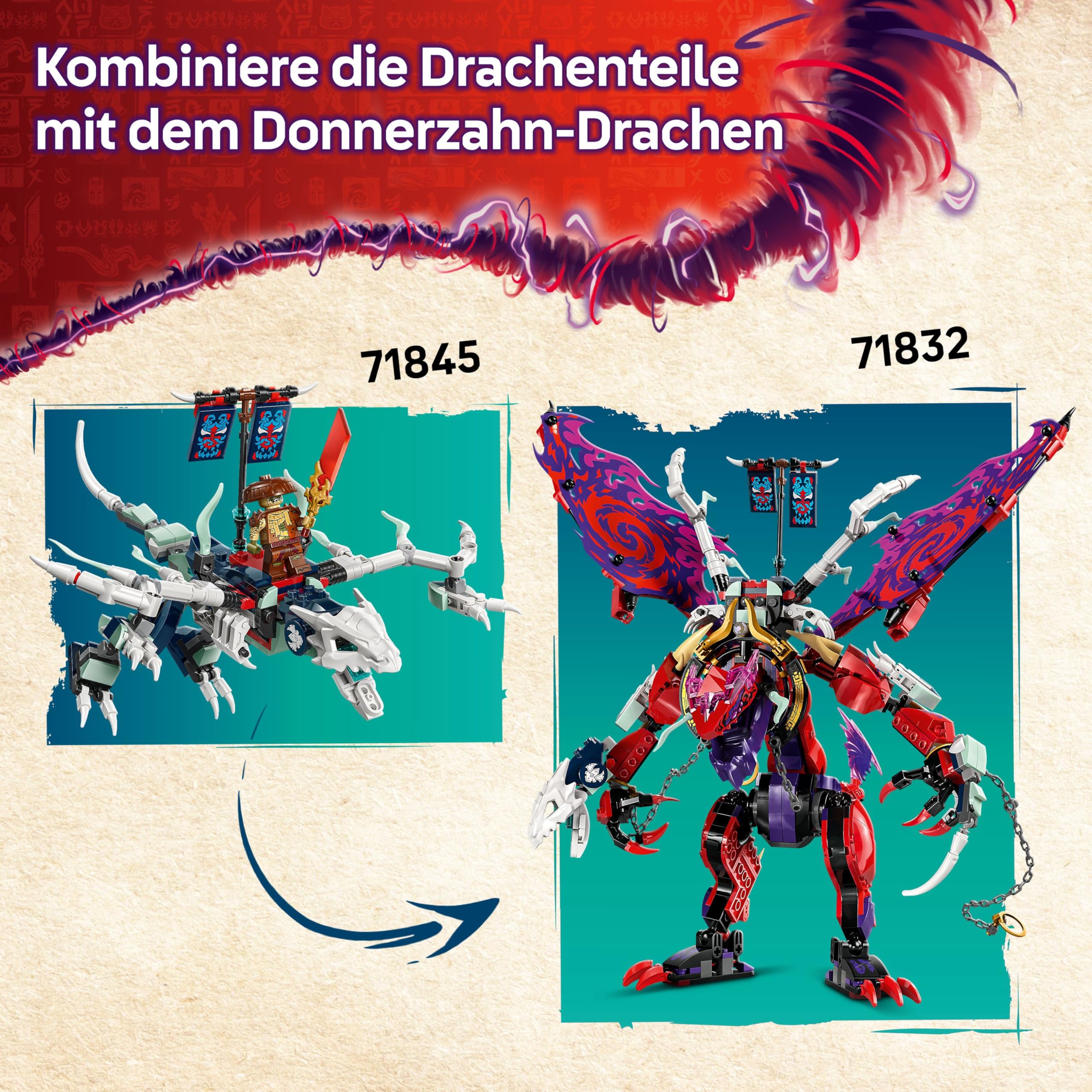 LEGO NINJAGO 2in1 Lloyds Jet-Mech - Spielzeug mit 5 Minifiguren 71845