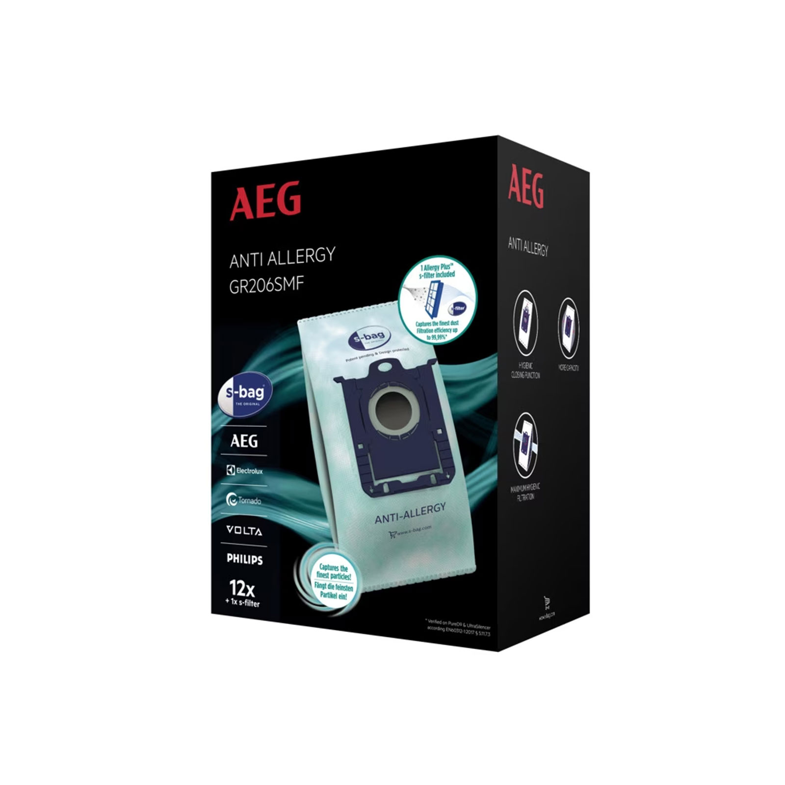 AEG Anti-Allergy Staubsaugerbeutel GR206SMF & 1 Allergie-Plus S-Filter