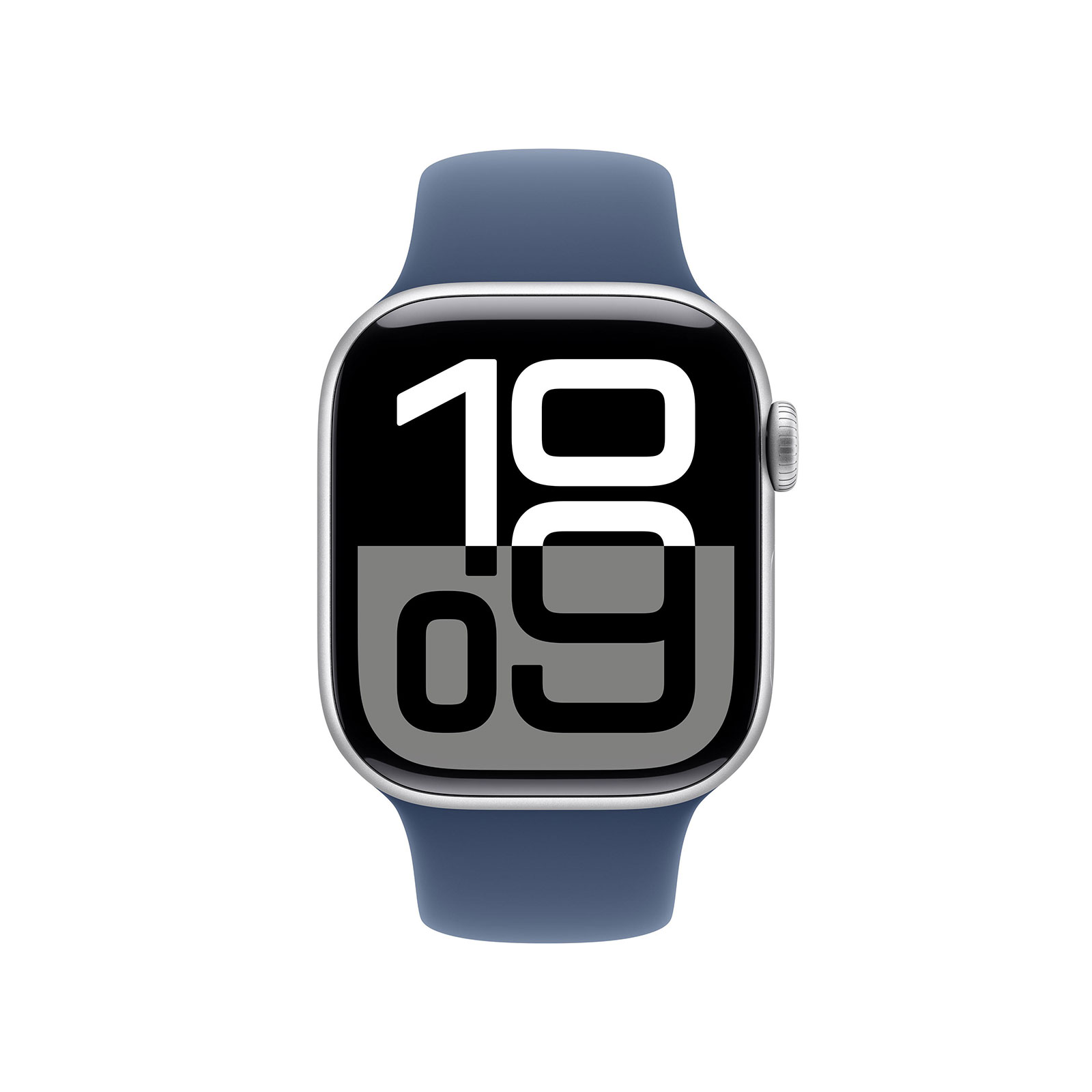 Apple Watch Series 10 GPS, 42 mm Aluminiumgehäuse Silber, Sportarmband Denim - M/L