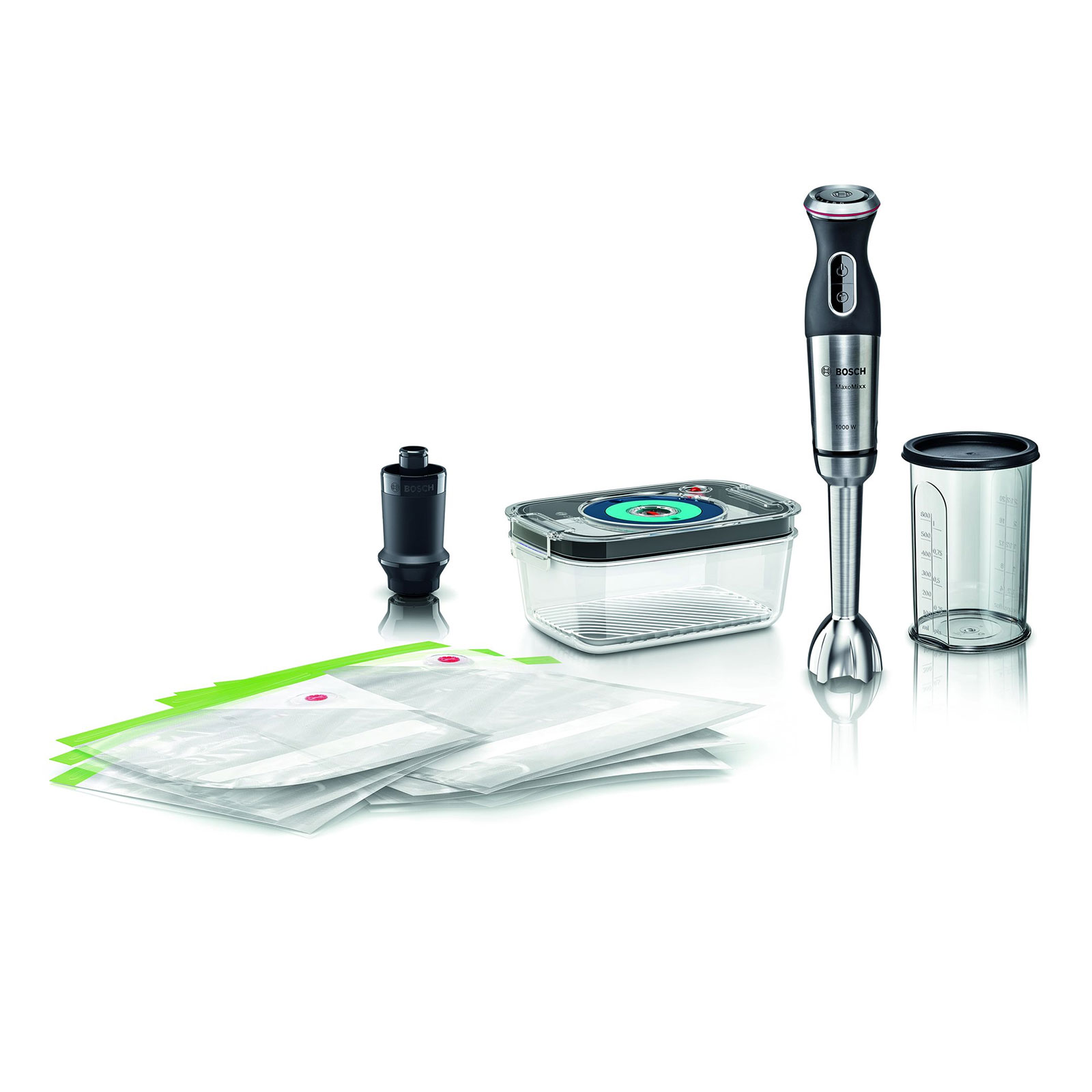 BOSCH MaxoMixx MS8CM61V1 Stabmixer-Set + Vakuumier-Beutel MSZV0FB1